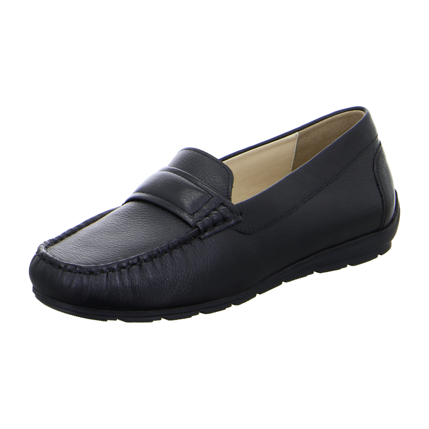 ARA ALABAMA ALA Women's Moccasin Smooth Leather Pull-On Black