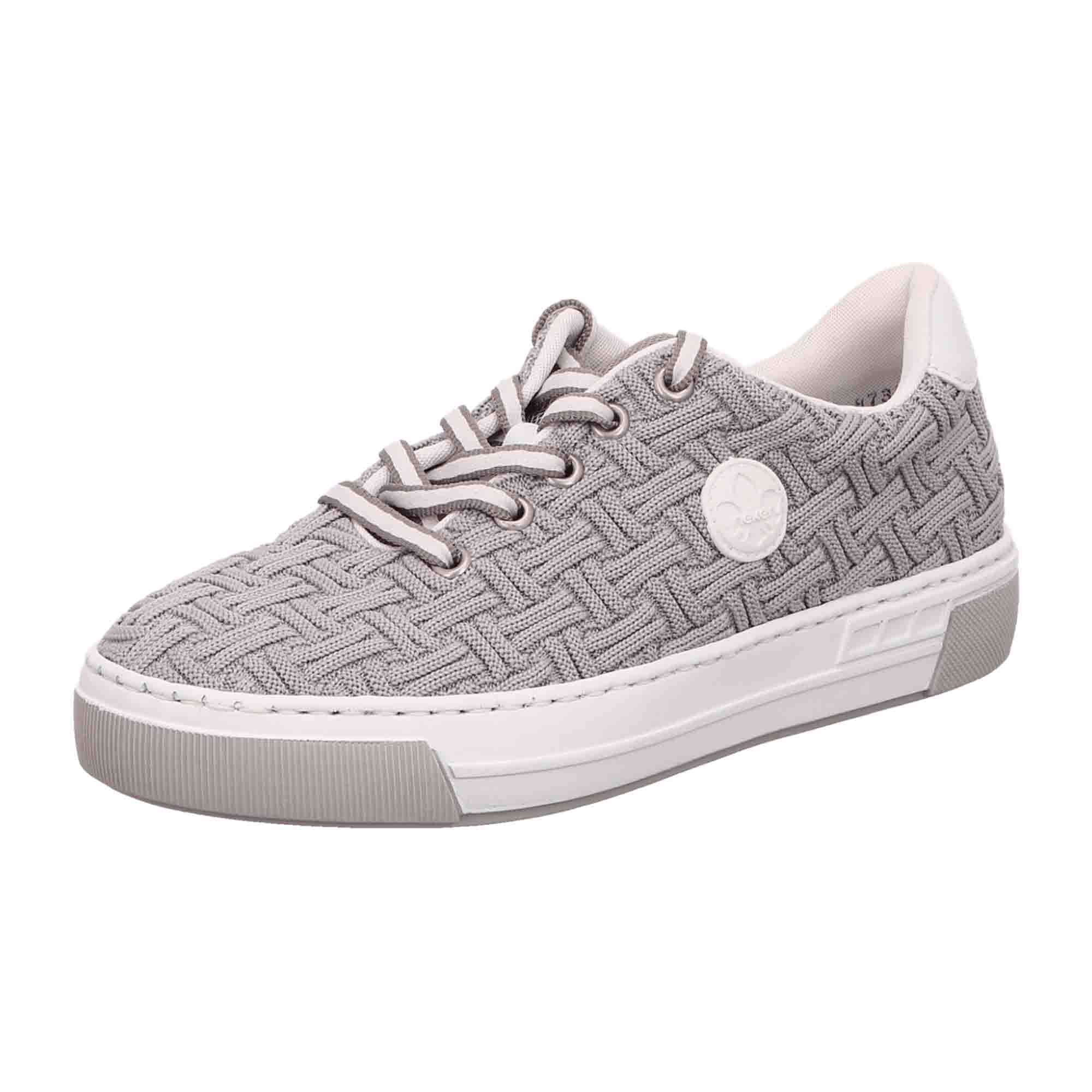 Rieker Women's Grey Sneakers with Shock Absorbing Sole and Comfort Fit