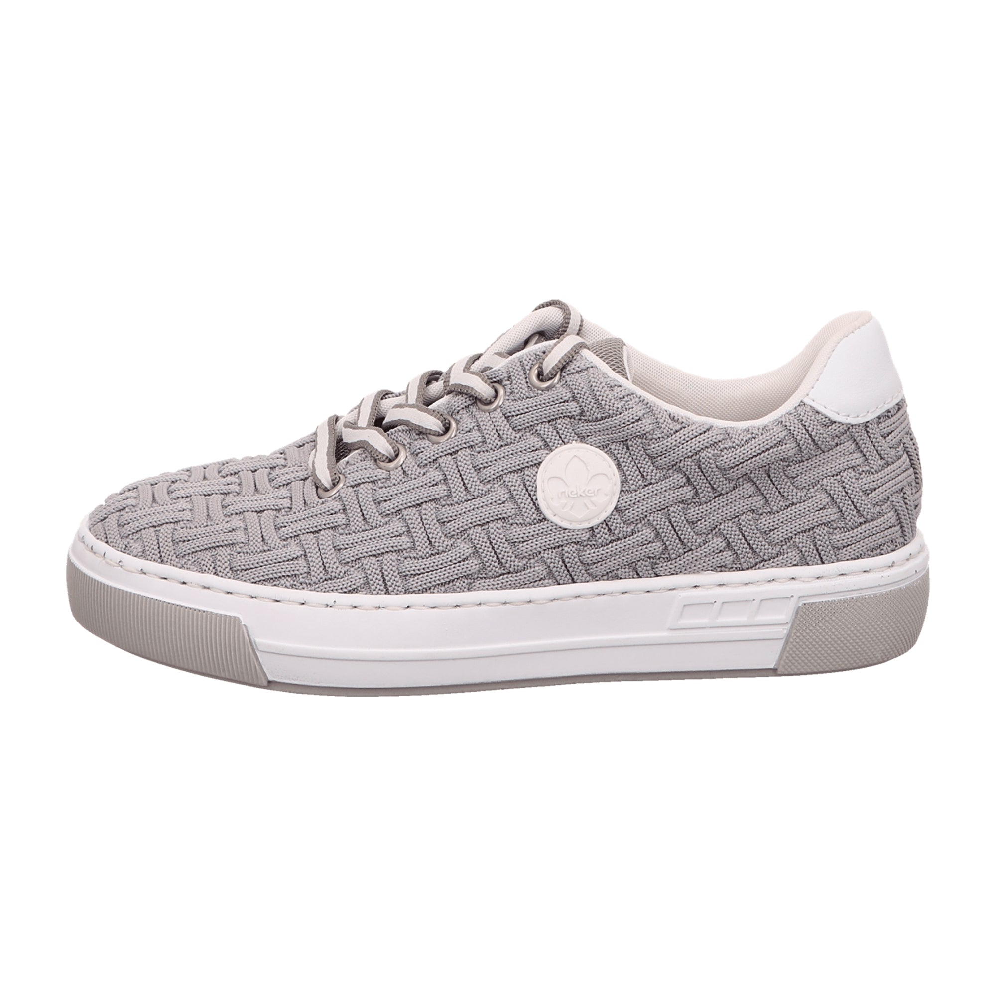 Rieker Women's Grey Sneakers with Shock Absorbing Sole and Comfort Fit