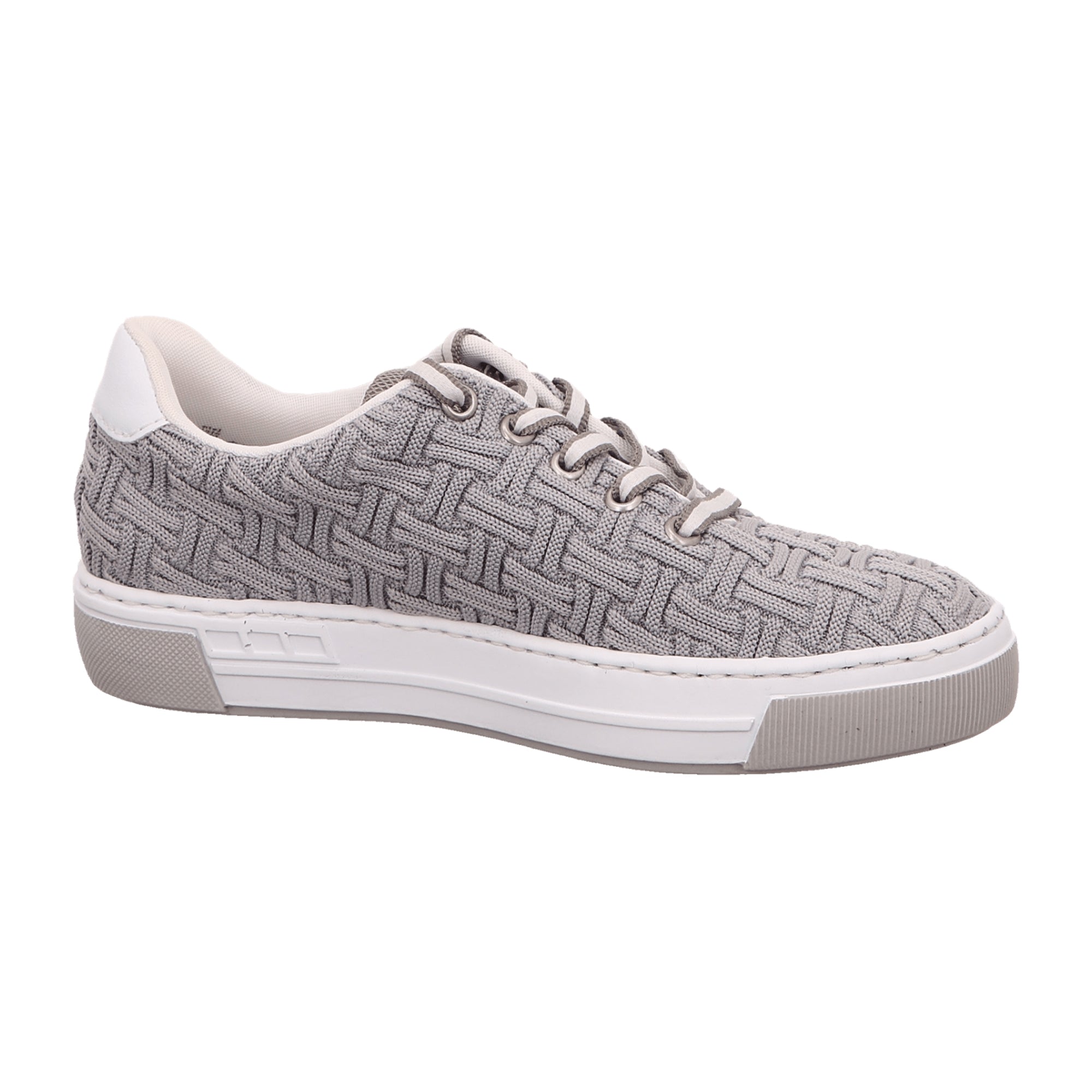 Rieker Women's Grey Sneakers with Shock Absorbing Sole and Comfort Fit