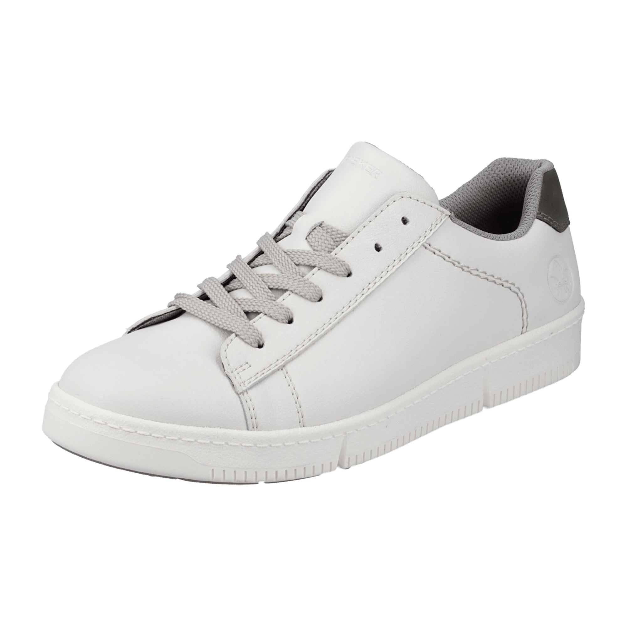Rieker Men's White Leather Sneakers Comfortable Fit and Optimal Support