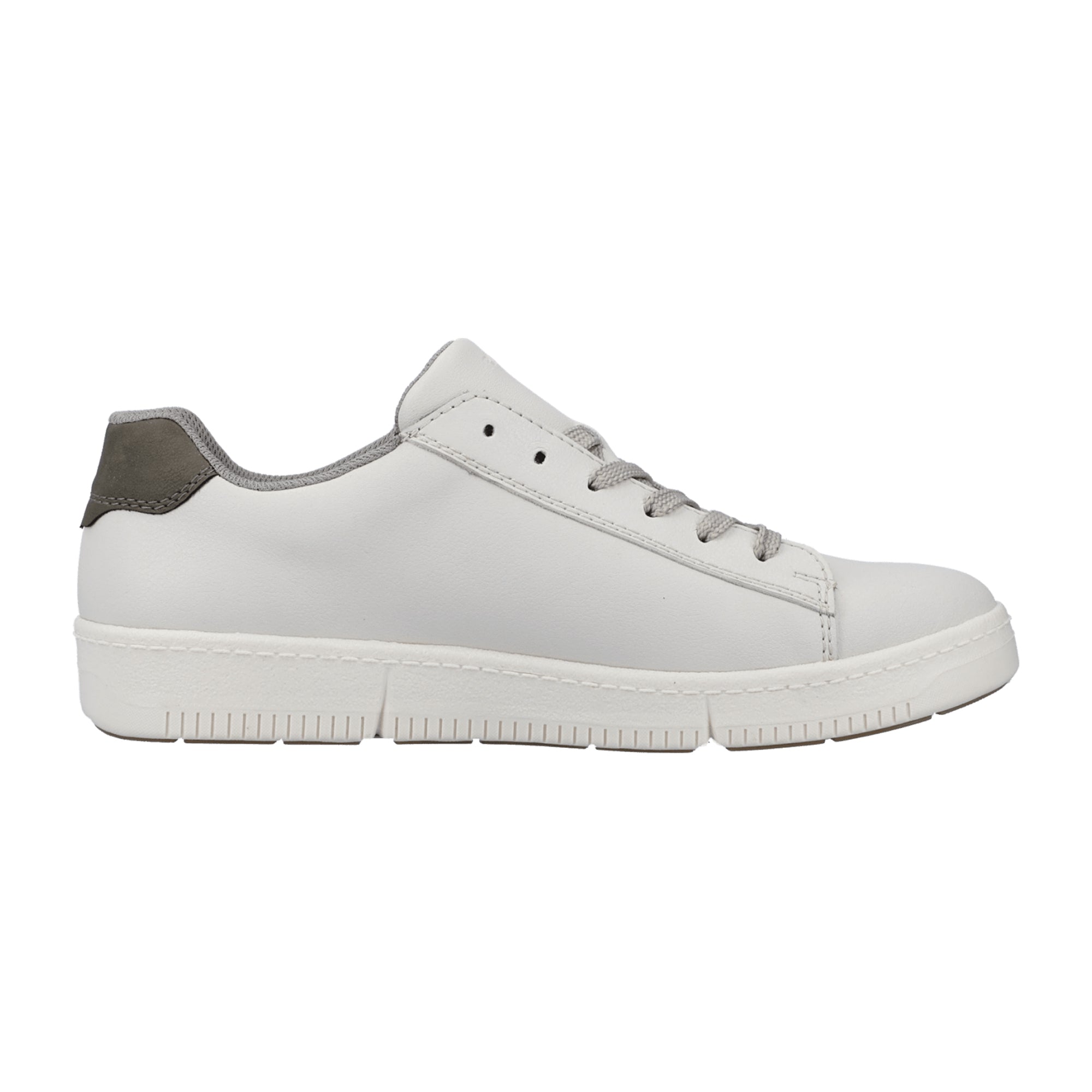 Rieker Men's White Leather Sneakers Comfortable Fit and Optimal Support