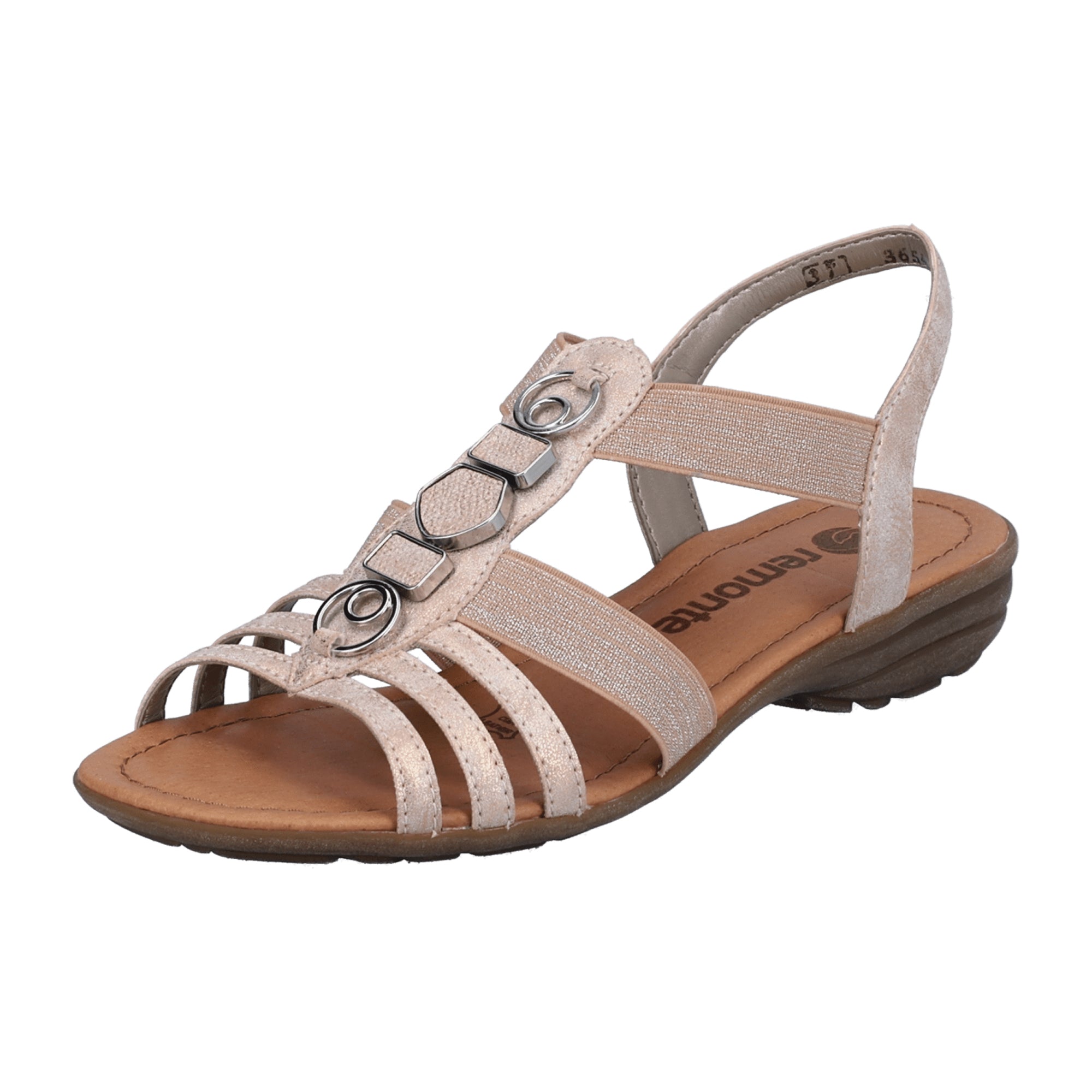 Remonte Women's Pink Sandals Stylish Comfortable with Decorative Straps