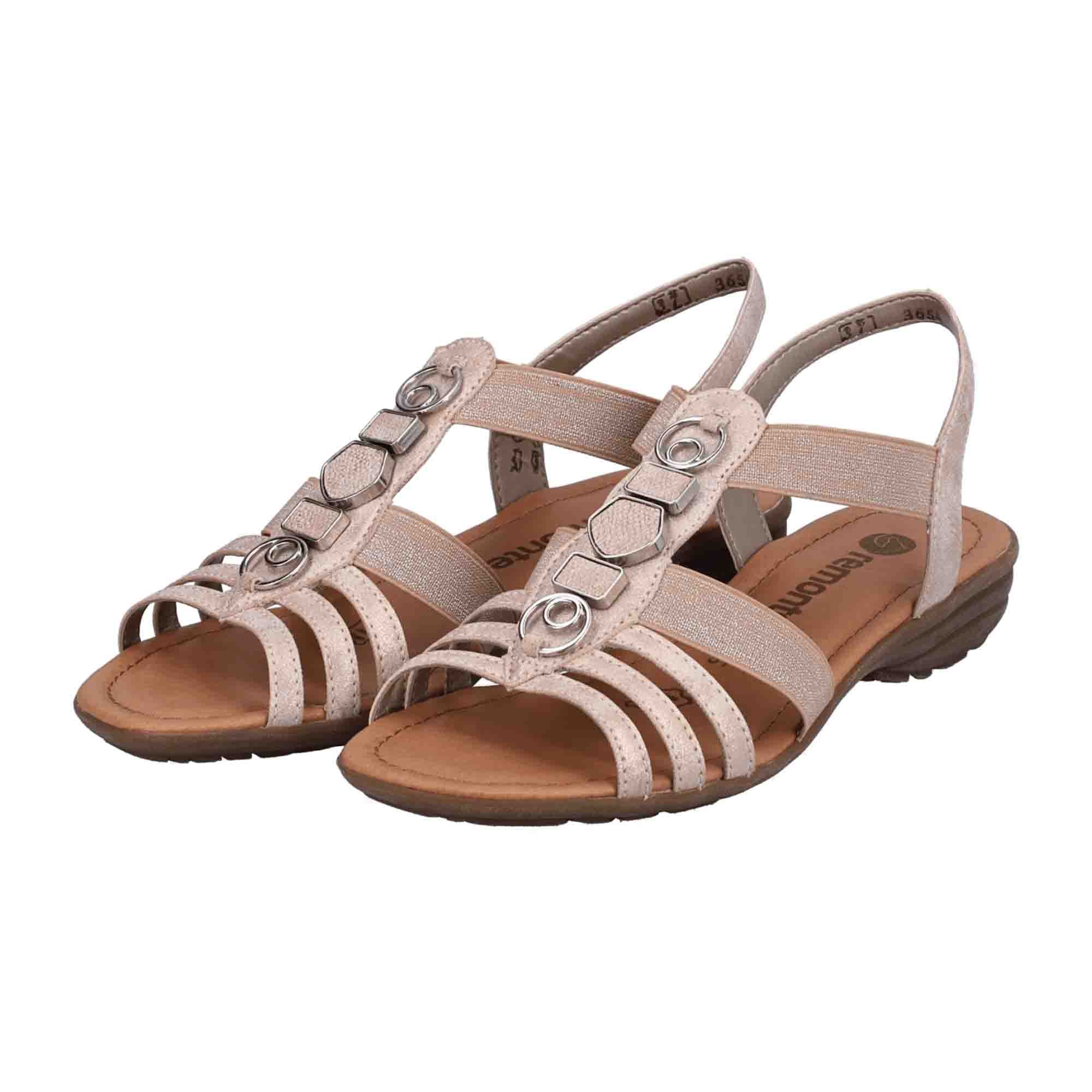 Remonte Women's Pink Sandals Stylish Comfortable with Decorative Straps