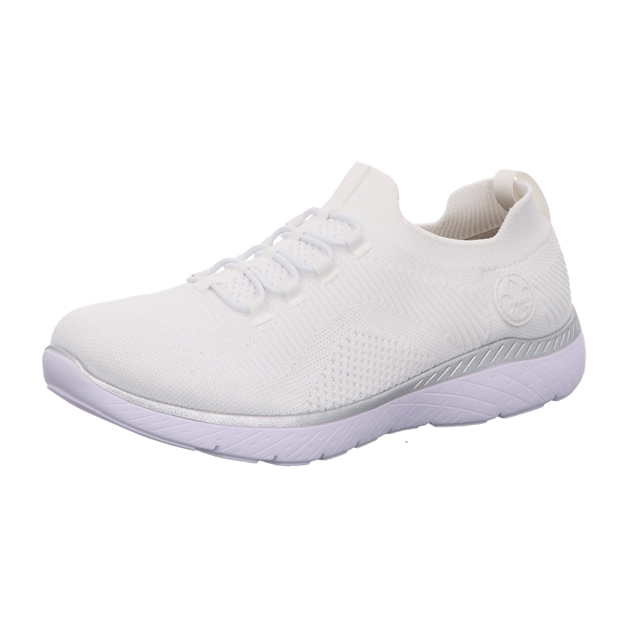 Rieker Women's White Slip-On Shoes with Elastic and Ultra Light Sole