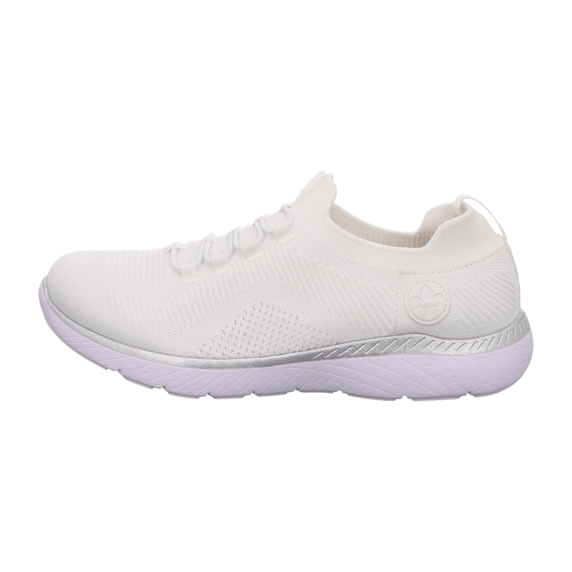 Rieker Women's White Slip-On Shoes with Elastic and Ultra Light Sole