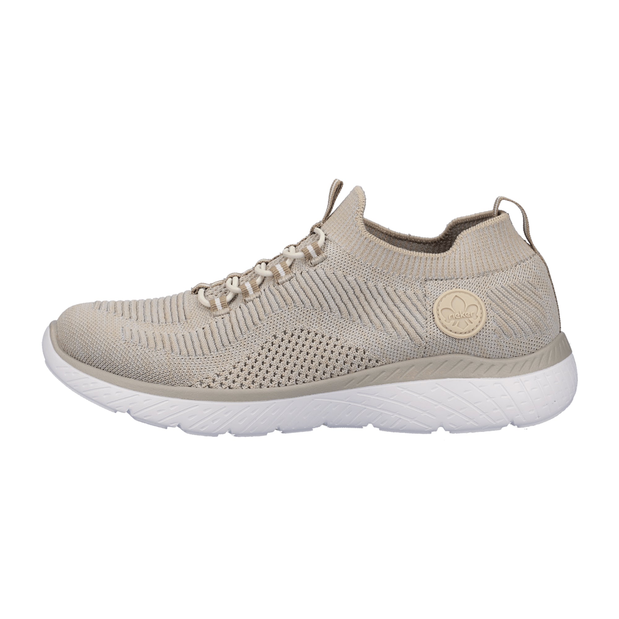 Rieker Women's Beige Slip-On Shoes with Elastic Insert and Soft Insole