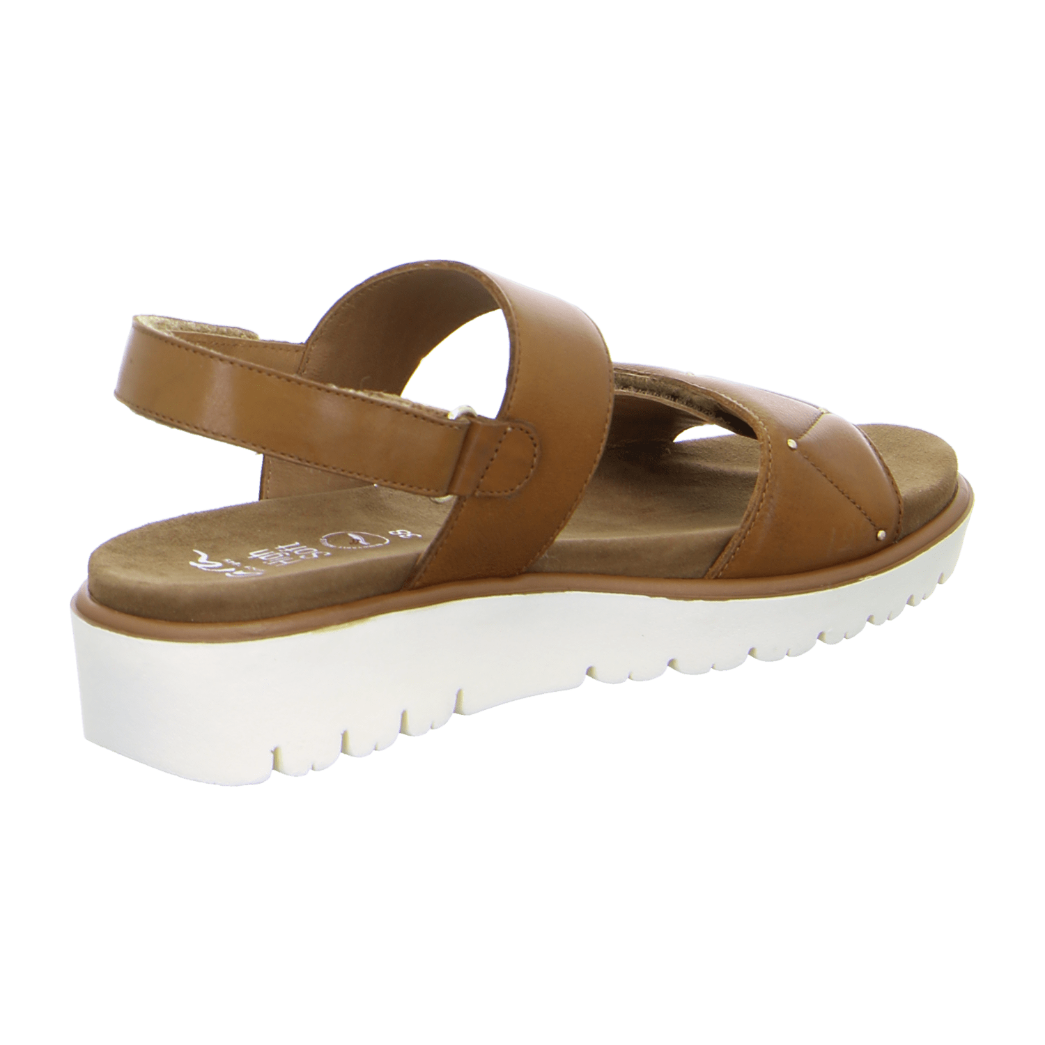 ARA Bilbao Women's T-Bar Sandal Slip On Smooth Leather Brown