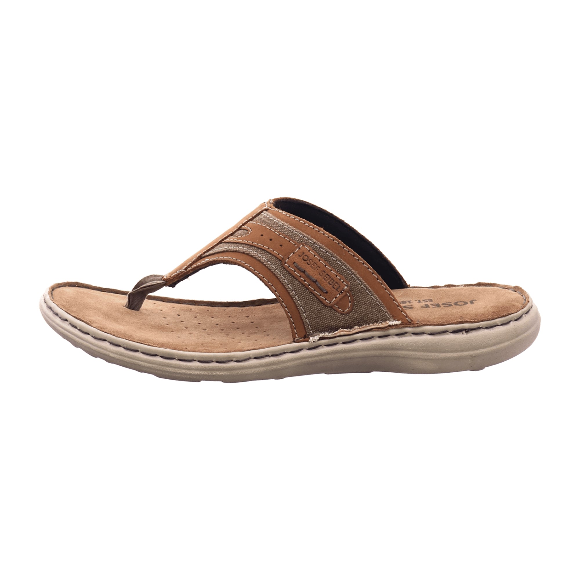 Josef Seibel Vincent 12 Men's Brown Combination Crazy Horse Sandals