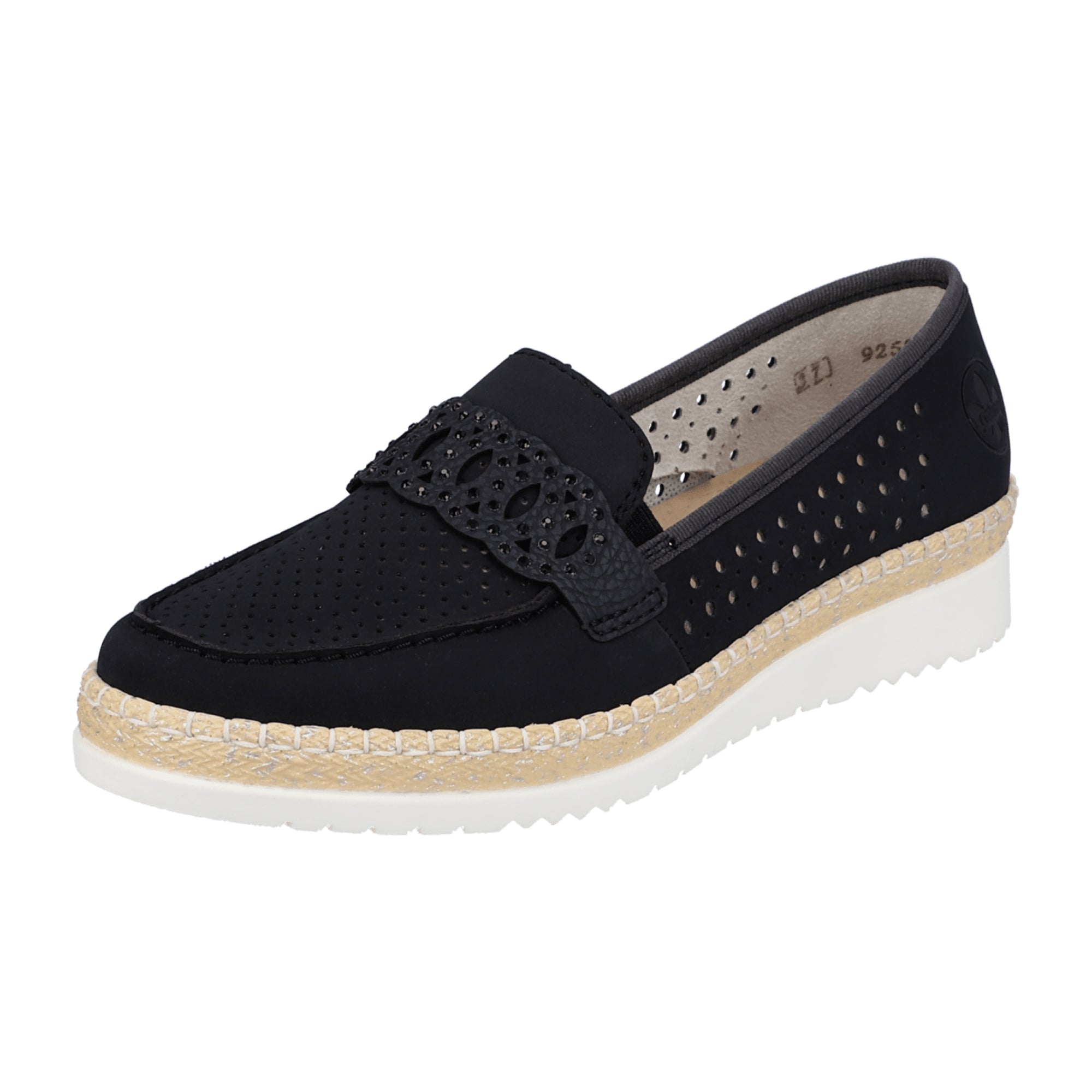 Rieker Women's Slip-On Blue Ballerina Shoes with Comfort Sole