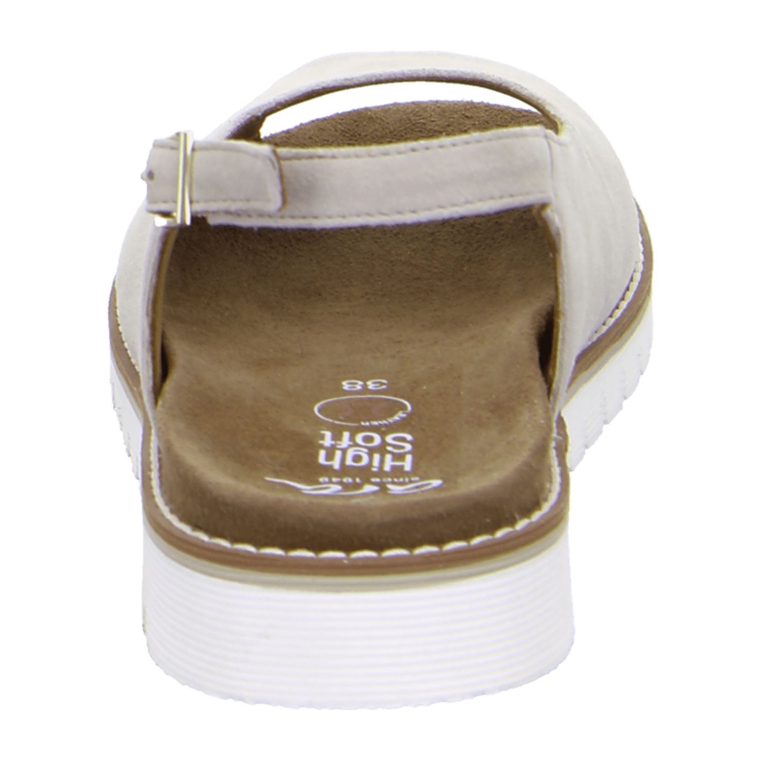 ARA Kent Sport Sandal for Women in Beige with Velcro Closure in Suede and Ankle Strap