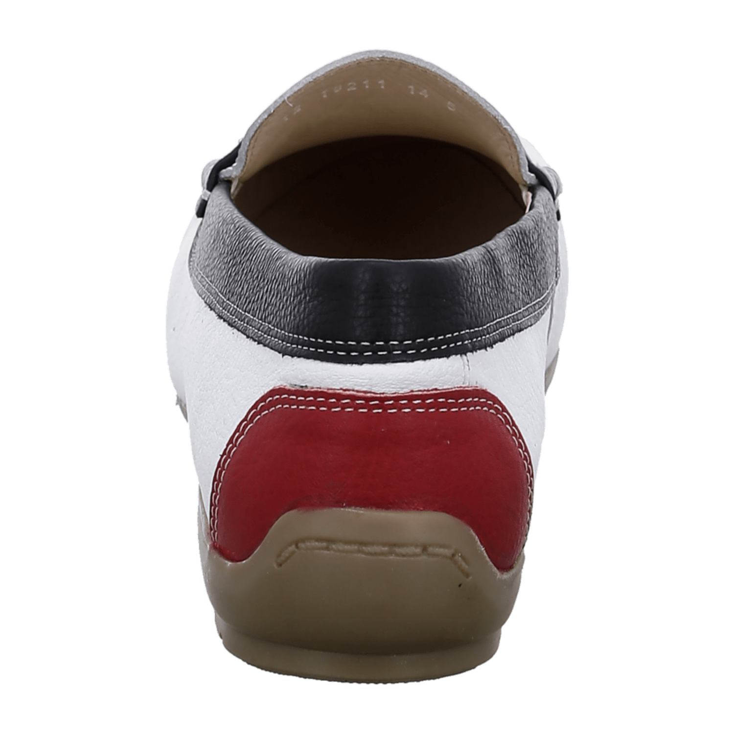 ARA ALABAMA Women's Moccasin in White Smooth Leather with Round Toe and Leather Lining