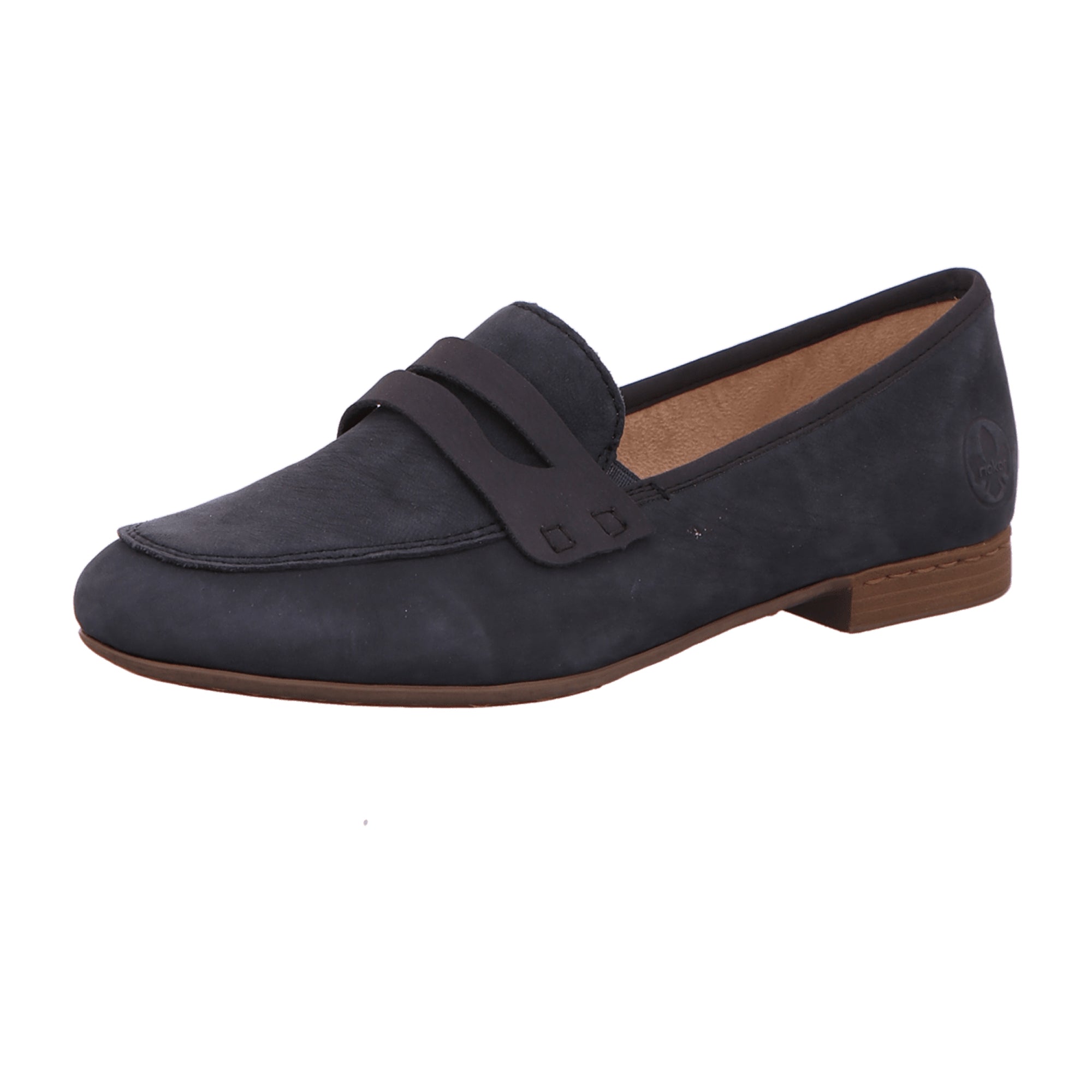 Rieker FSK Women's Blue Loafers Slip-On Suede Comfort Shock Absorb Sole