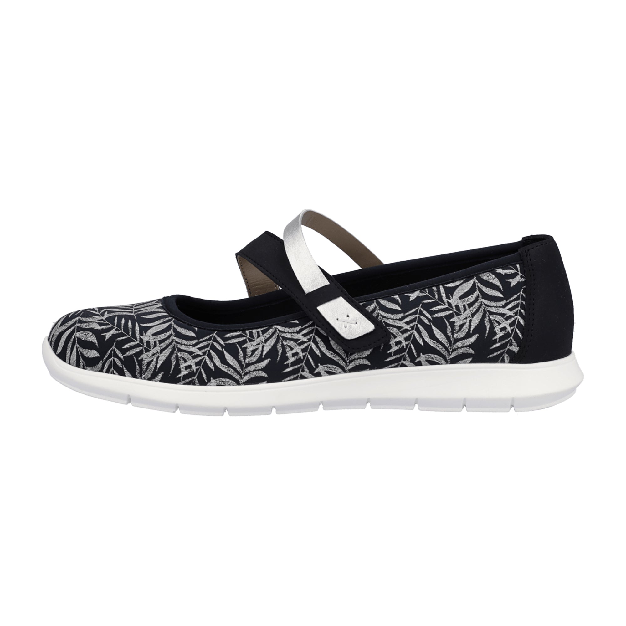 Remonte Women's Blue Slip-On Shoes with Velcro and Soft Footbed