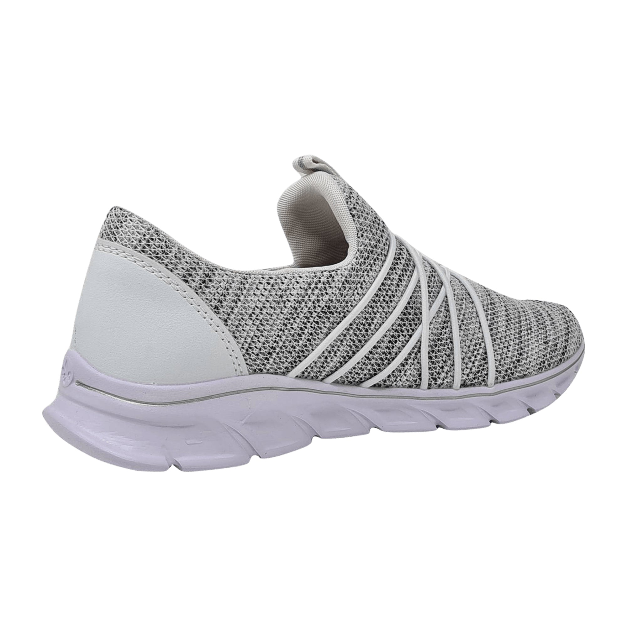 Rieker FSK Women's Gray Slip-On Shoes with Removable Insole and Flexible Sole