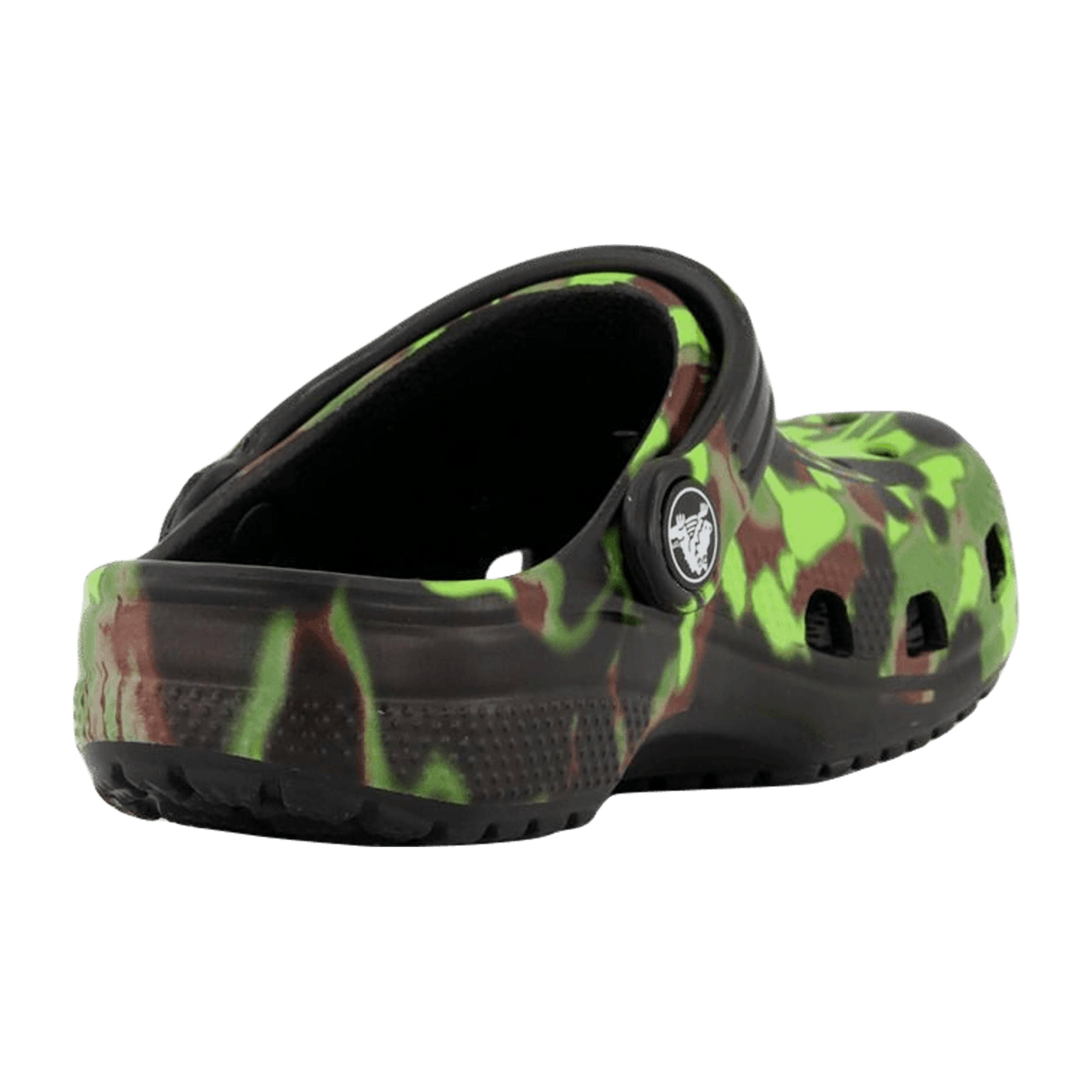Crocs Kids Classic Spray Camo Clog - Durable Lightweight Slip-on Shoes, Green