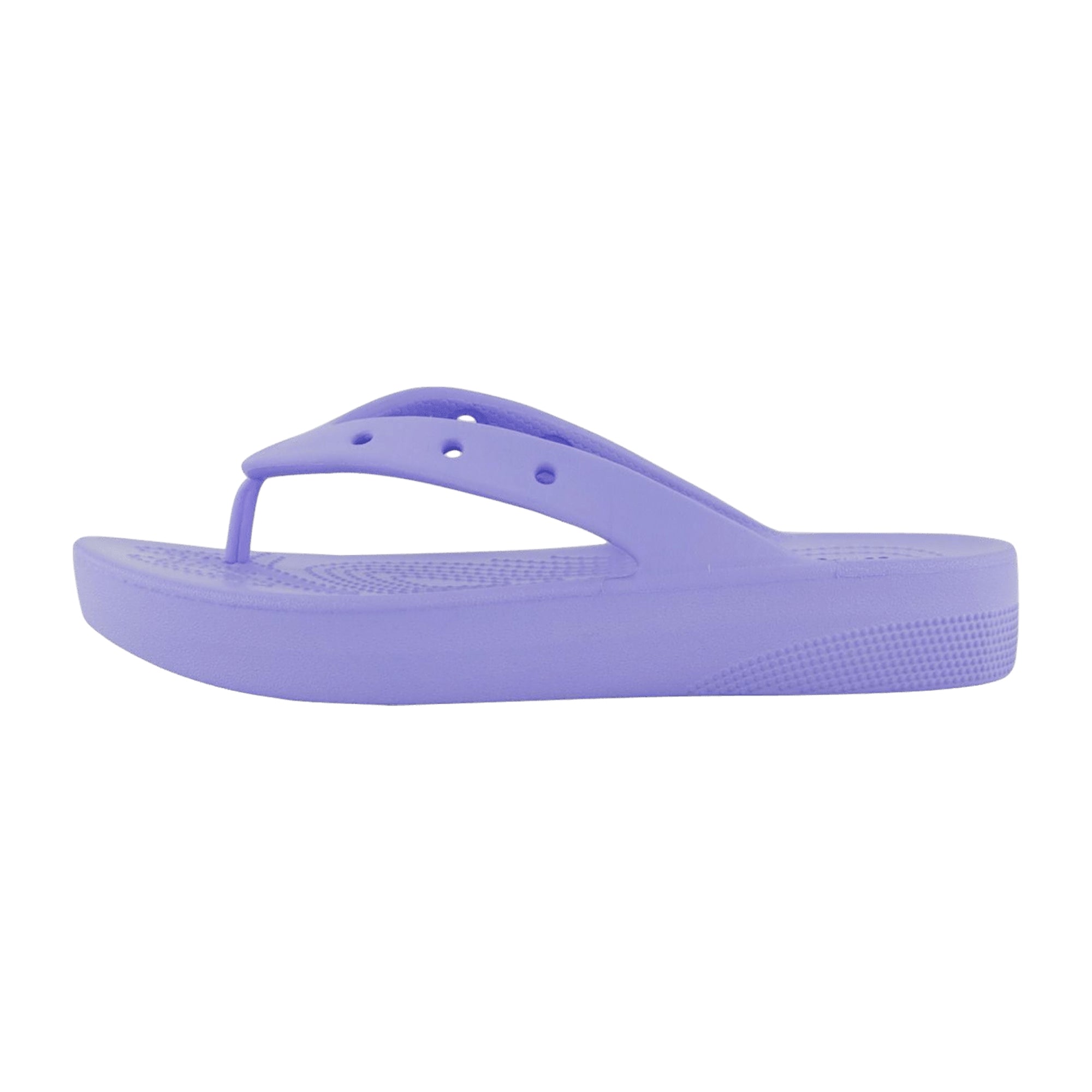 Crocs Classic Platform Flip W for Women - Stylish Purple Elevated Comfort Sandals