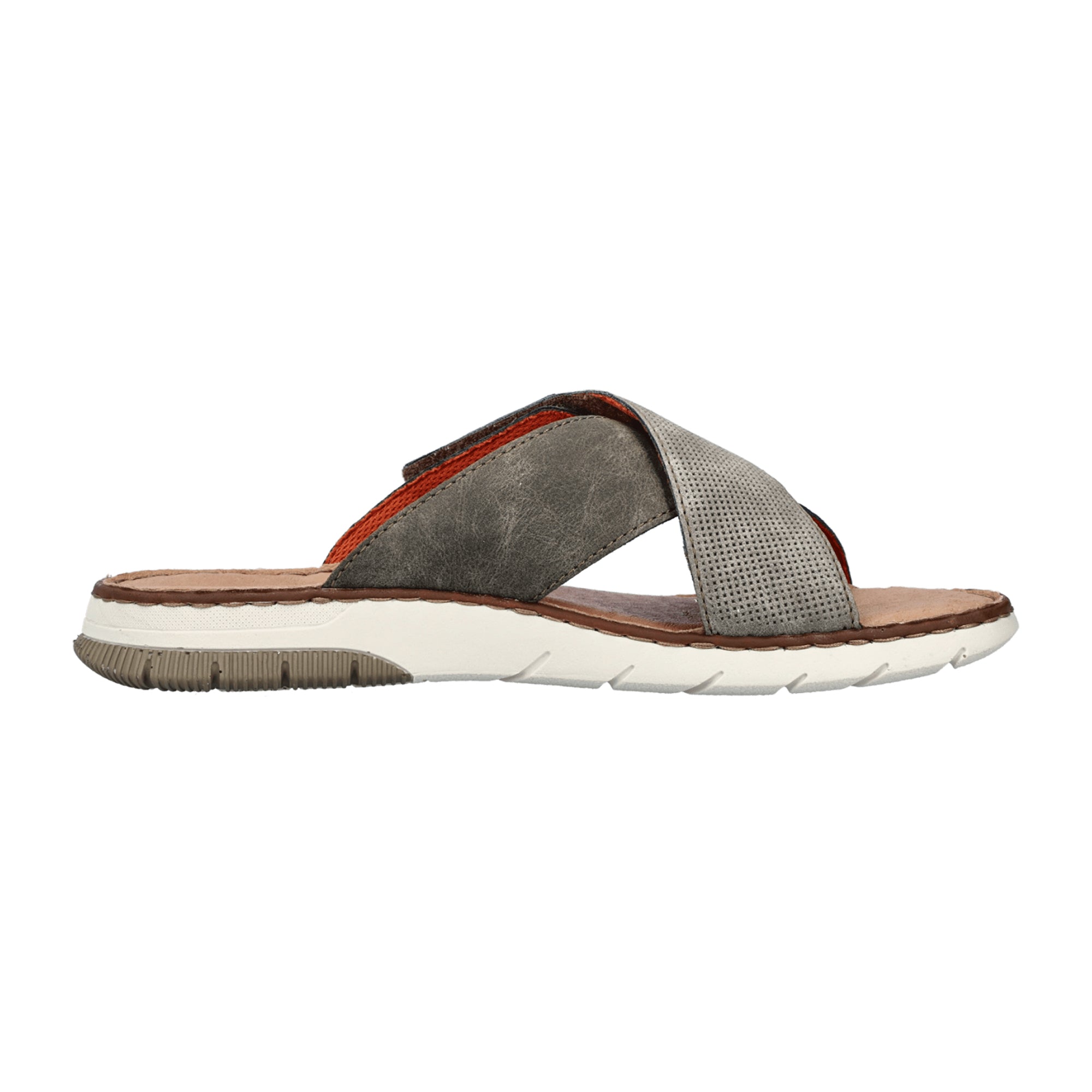 Rieker Men's Brown Sandals with Velcro Closure and Cushioned Sole