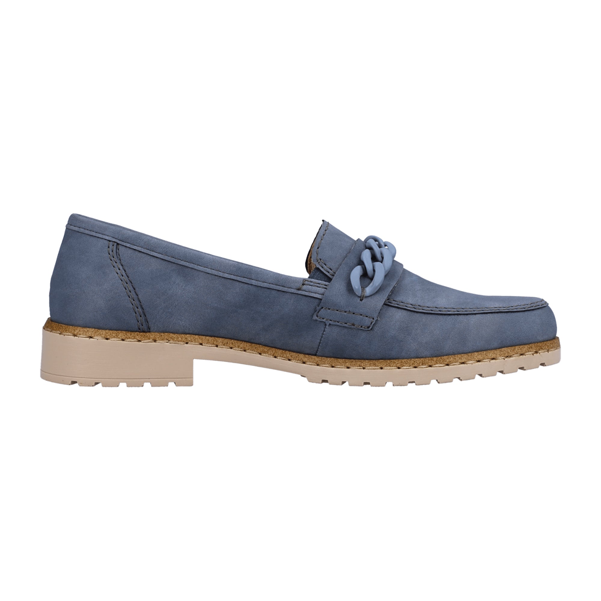 Rieker Women's Blue Slip-On Loafers Lightweight Shock Absorbing Comfort Shoes