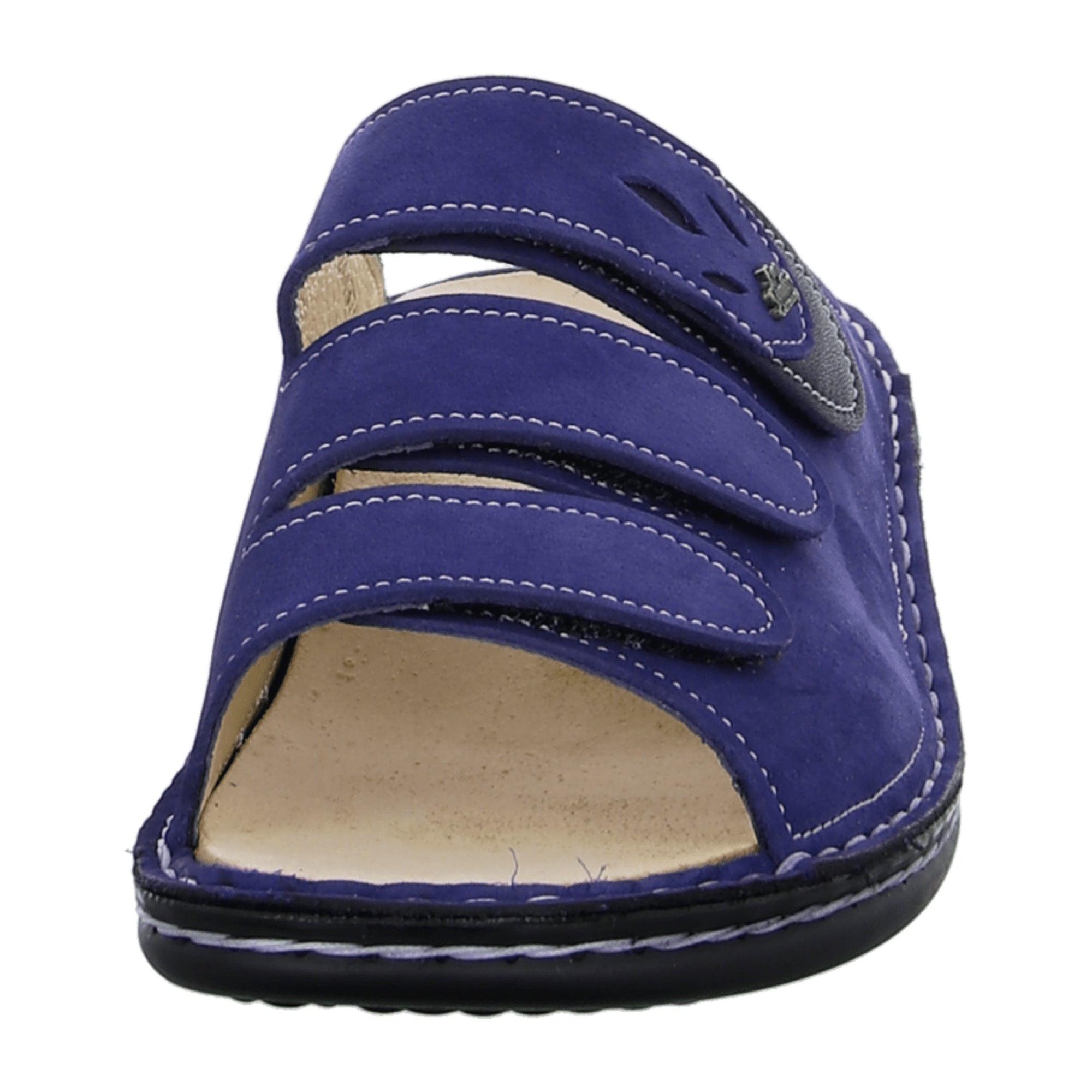 Finn Comfort Kos Women's Slide Sandals in Royal/Atlantic Blue - Stylish & Comfortable Leather Footwear