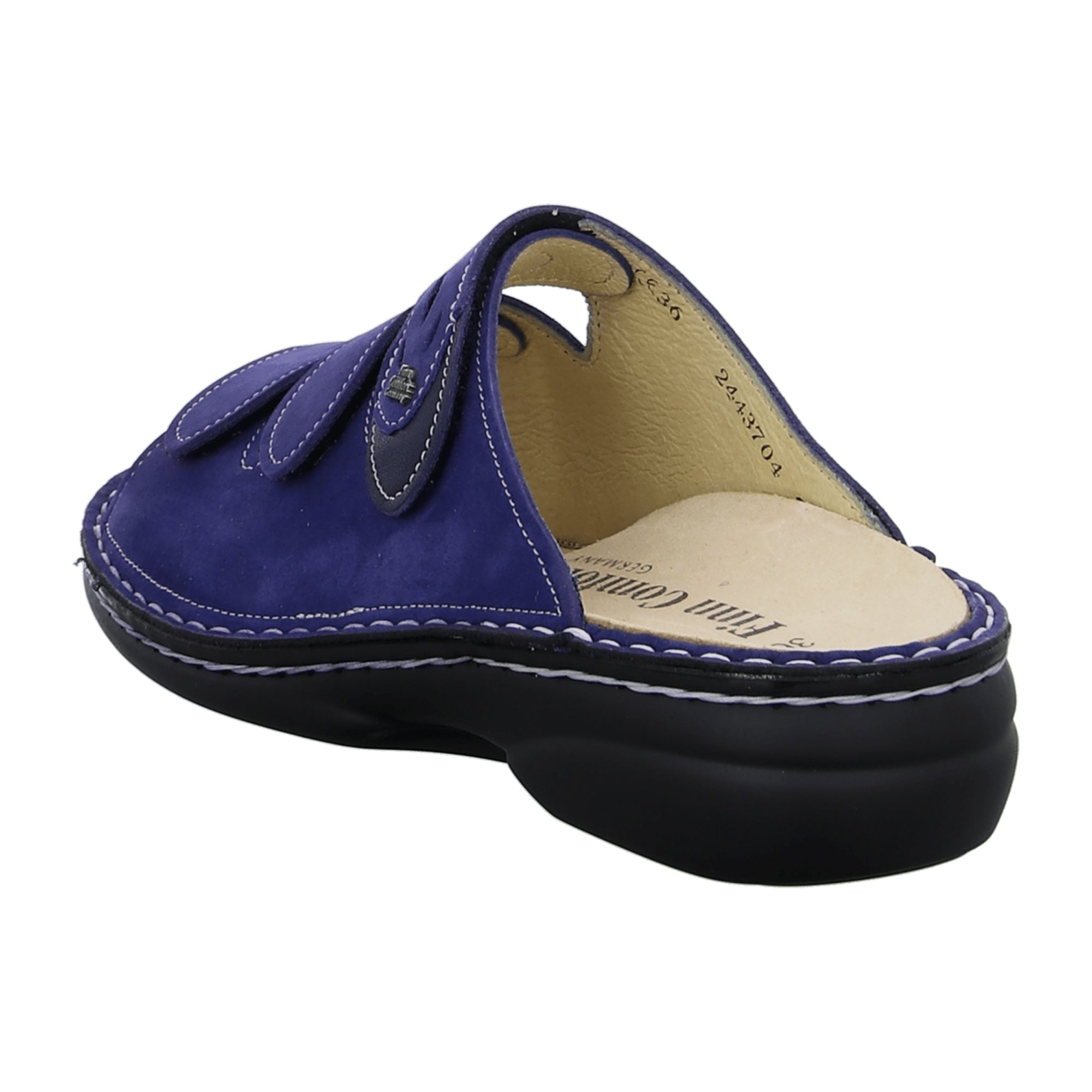 Finn Comfort Kos Women's Slide Sandals in Royal/Atlantic Blue - Stylish & Comfortable Leather Footwear - Bartel-Shop