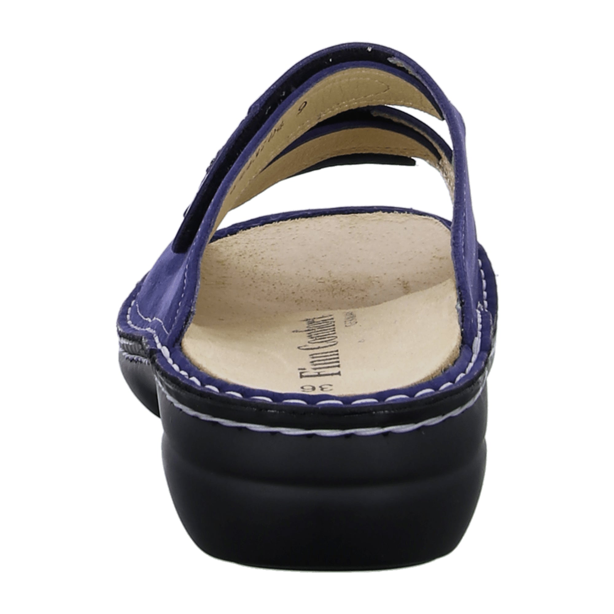 Finn Comfort Kos Women's Slide Sandals in Royal/Atlantic Blue - Stylish & Comfortable Leather Footwear - Bartel-Shop