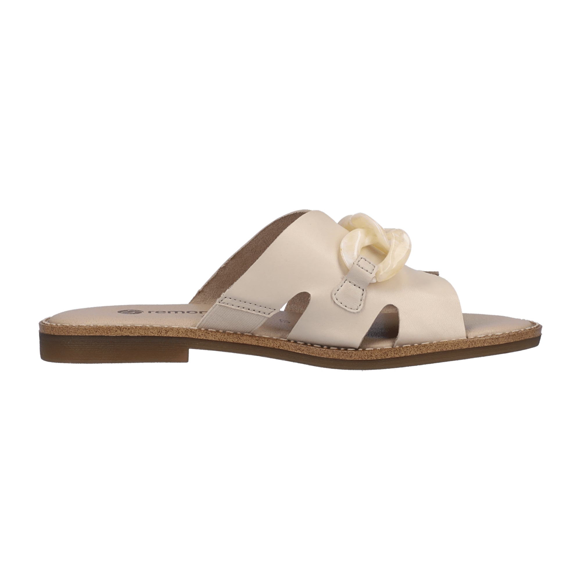 Remonte Women's White Leather Sandals Spring Summer Comfortable Footwear