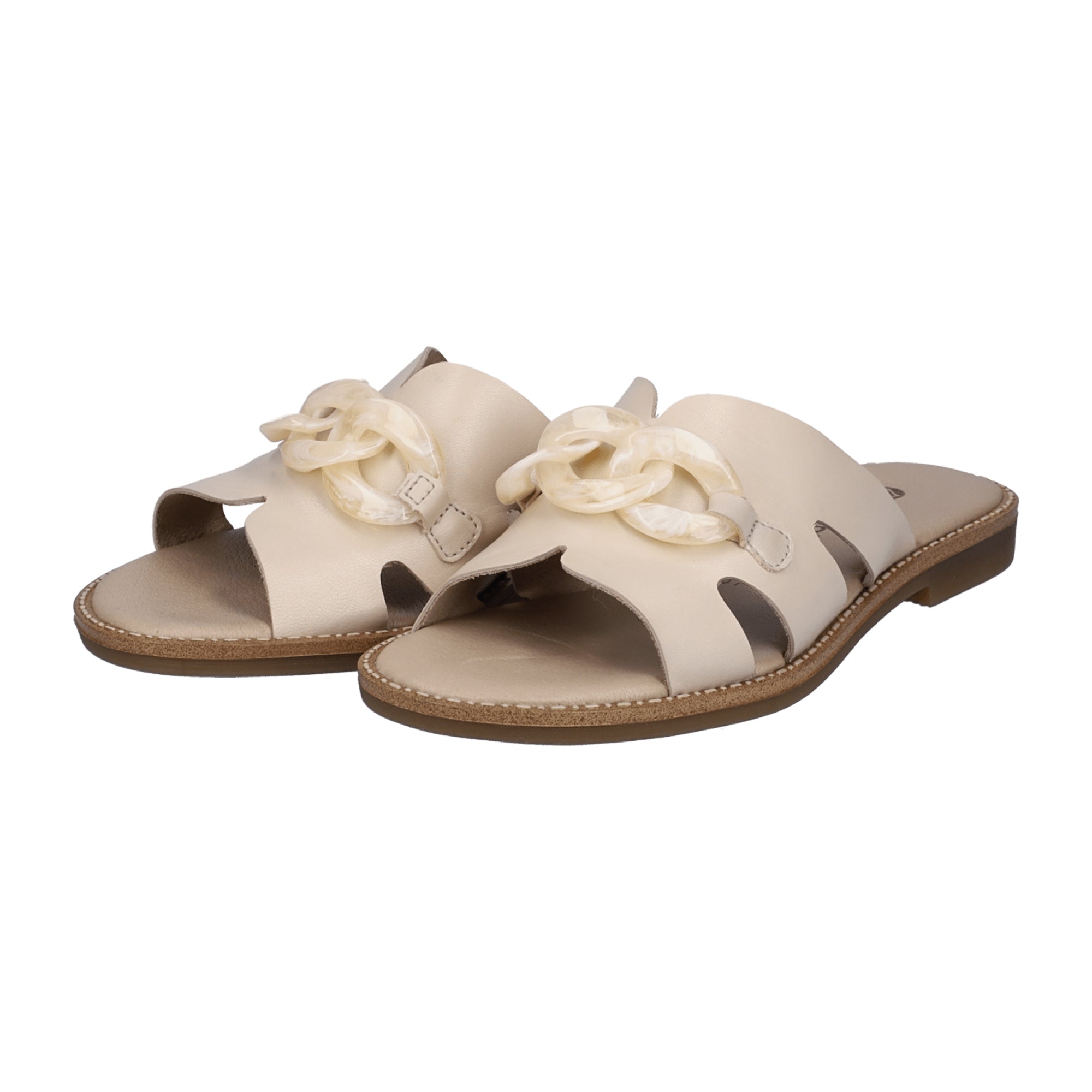 Remonte Women's White Leather Sandals Spring Summer Comfortable Footwear