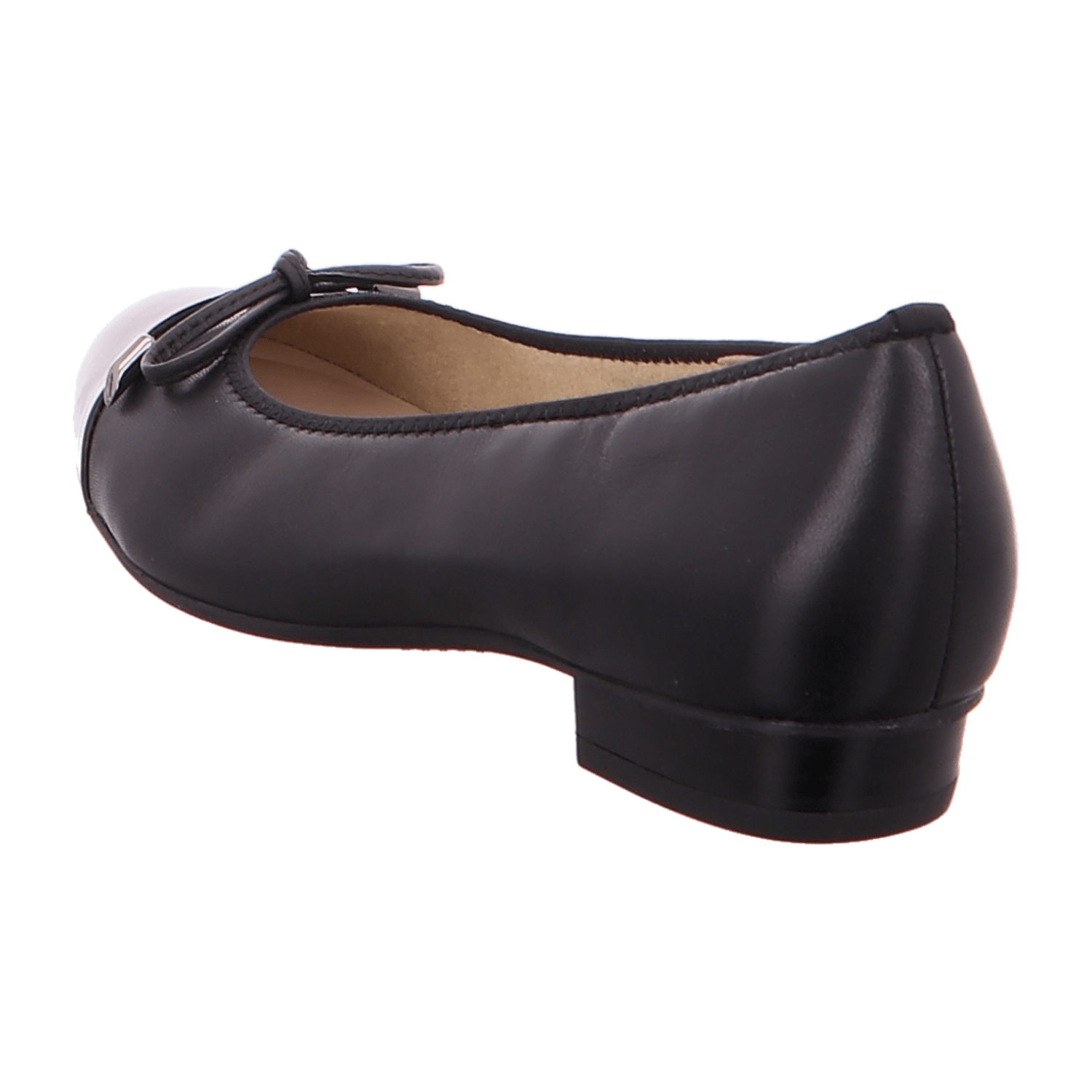 ARA BARI Women's Leather Ballet Flats with Round Toe, Slip-On Design in Black - Bartel-Shop