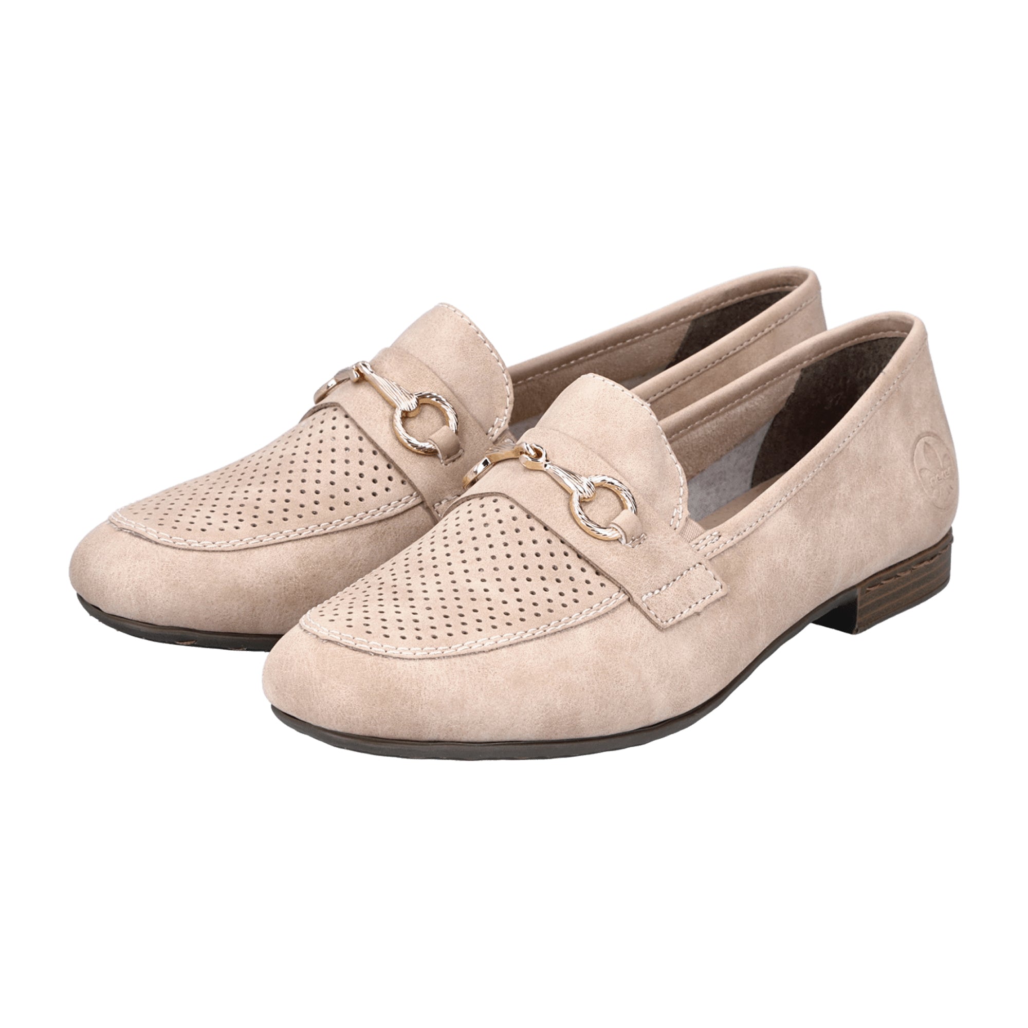 Rieker Women's Pink Slip-On Loafers with Cushioned Sole and Round Toe