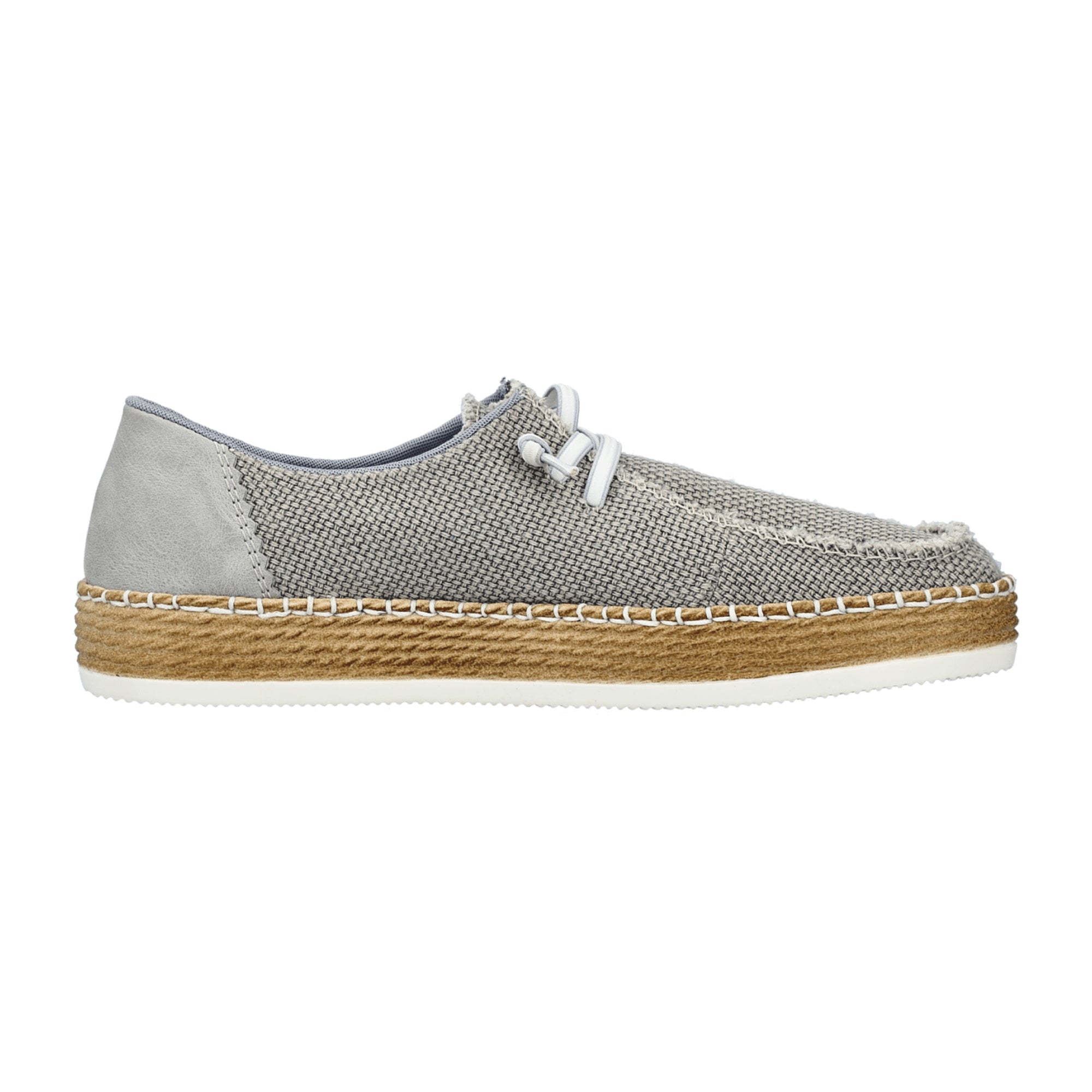 Rieker Beige Women's Slip-On Shoes with Comfort Sole and Elastic Insert