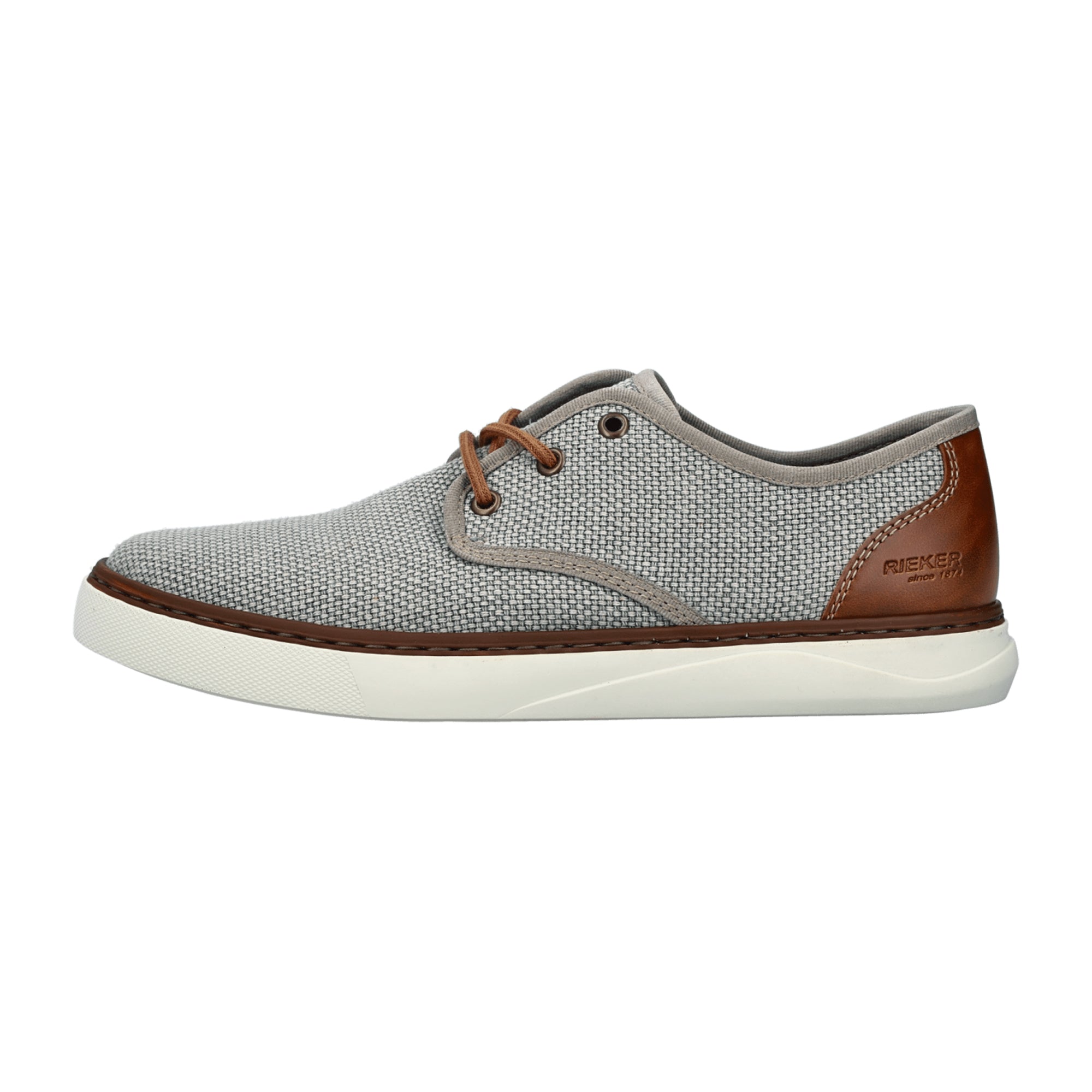 Rieker Men's Beige Casual Lace-Up Shoes with Cushioned Sole and Comfort Fit - Bartel-Shop