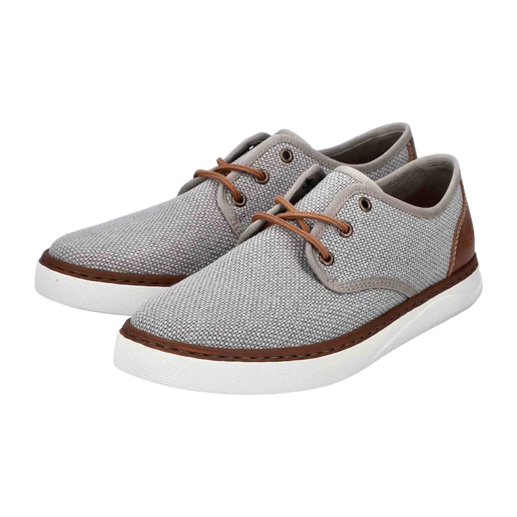 Rieker Men's Beige Casual Lace-Up Shoes with Cushioned Sole and Comfort Fit - Bartel-Shop