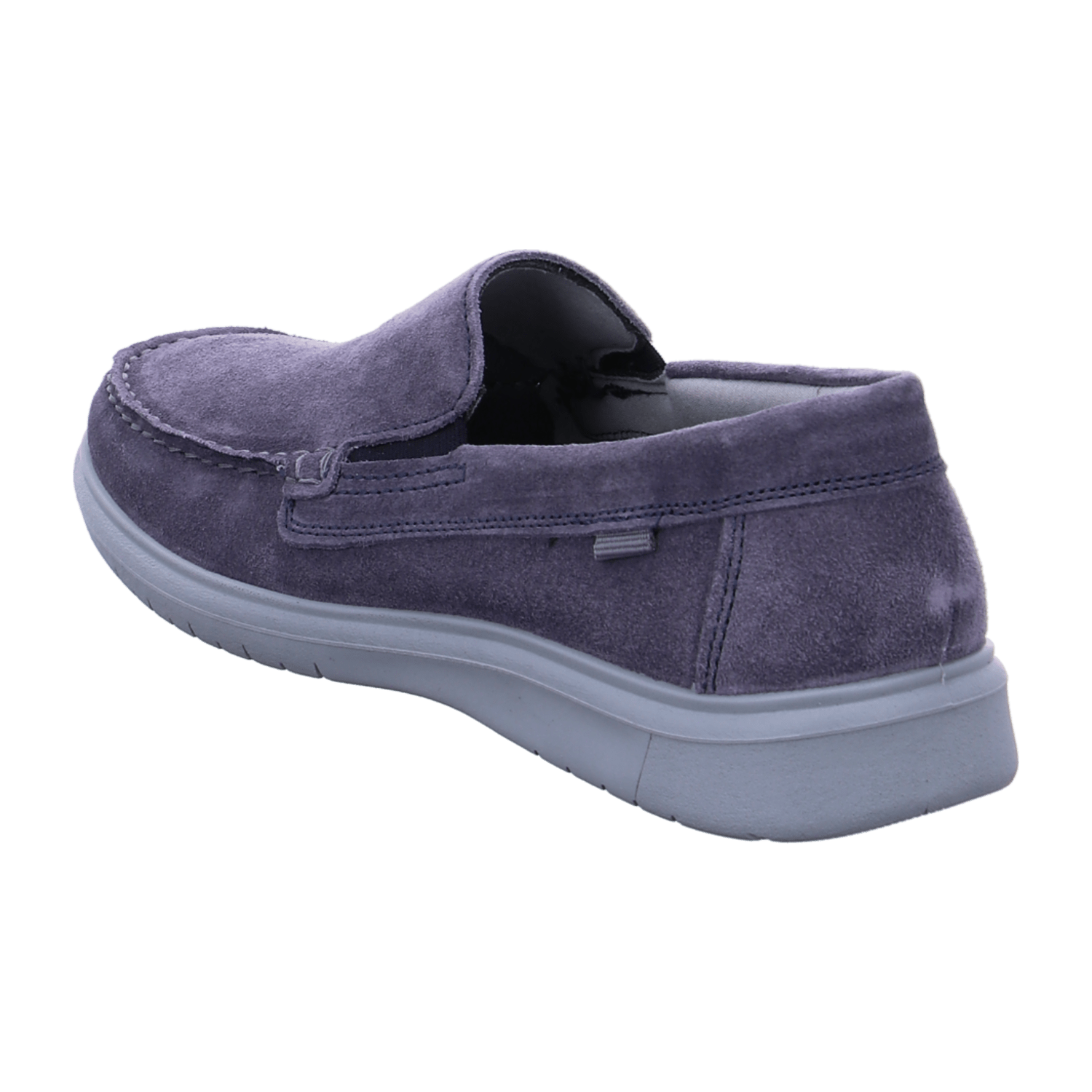 ARA LAURO Men's Smooth Leather Lace-Up Moccasin Shoes in Blue