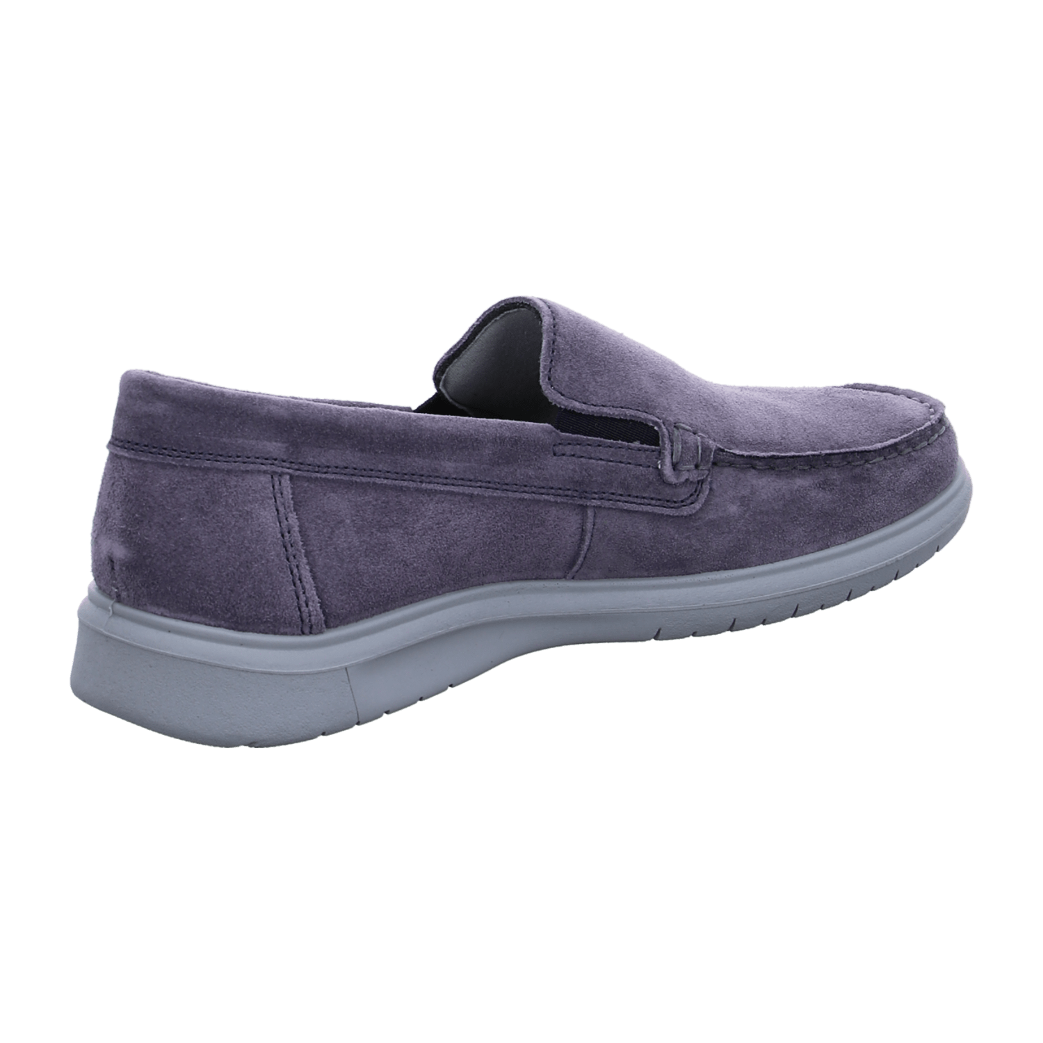 ARA LAURO Men's Smooth Leather Lace-Up Moccasin Shoes in Blue
