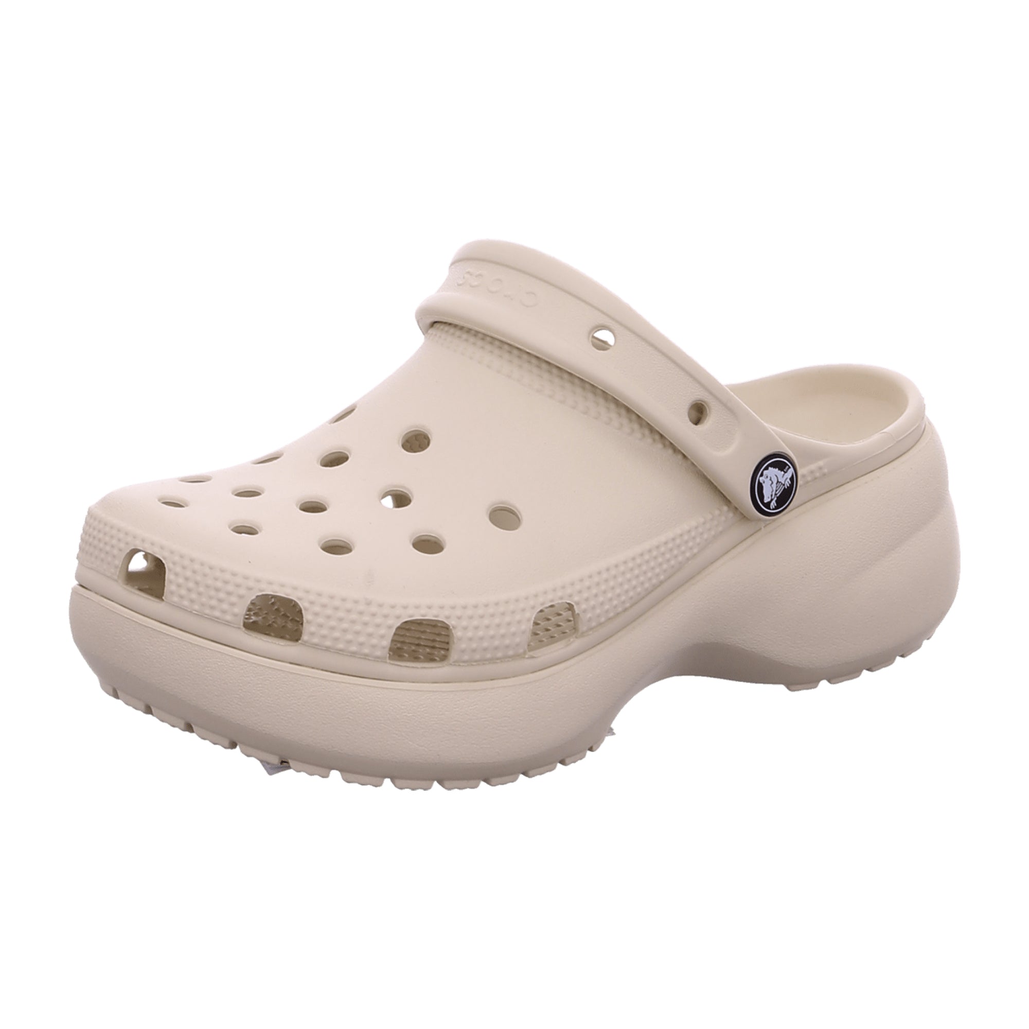 Crocs Classic Platform Clog W Beige for Men - Stylish Elevated Comfort Footwear