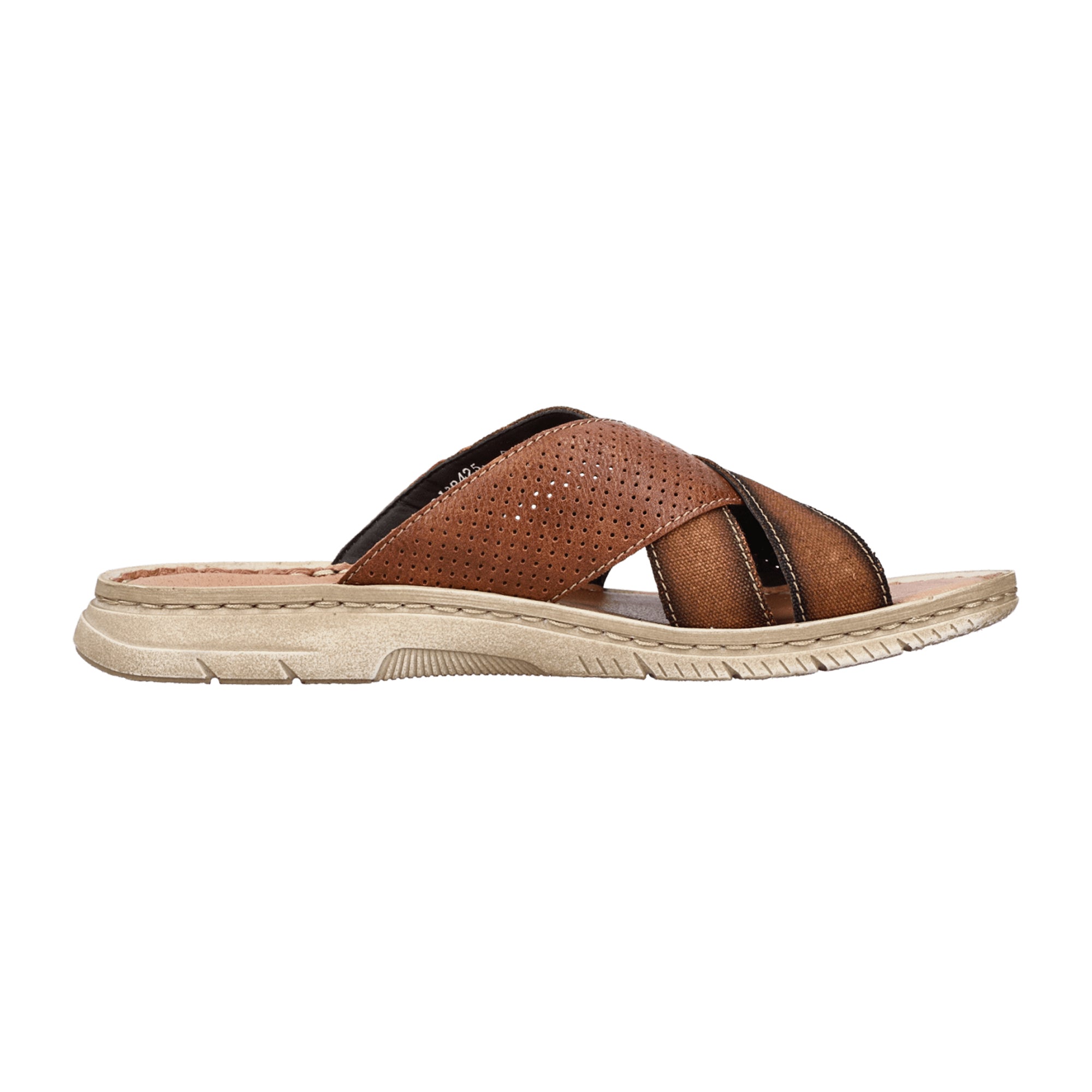 Rieker Aldama Men's Brown Slip-On Sandals with Cushioned Sole and Comfort Fit