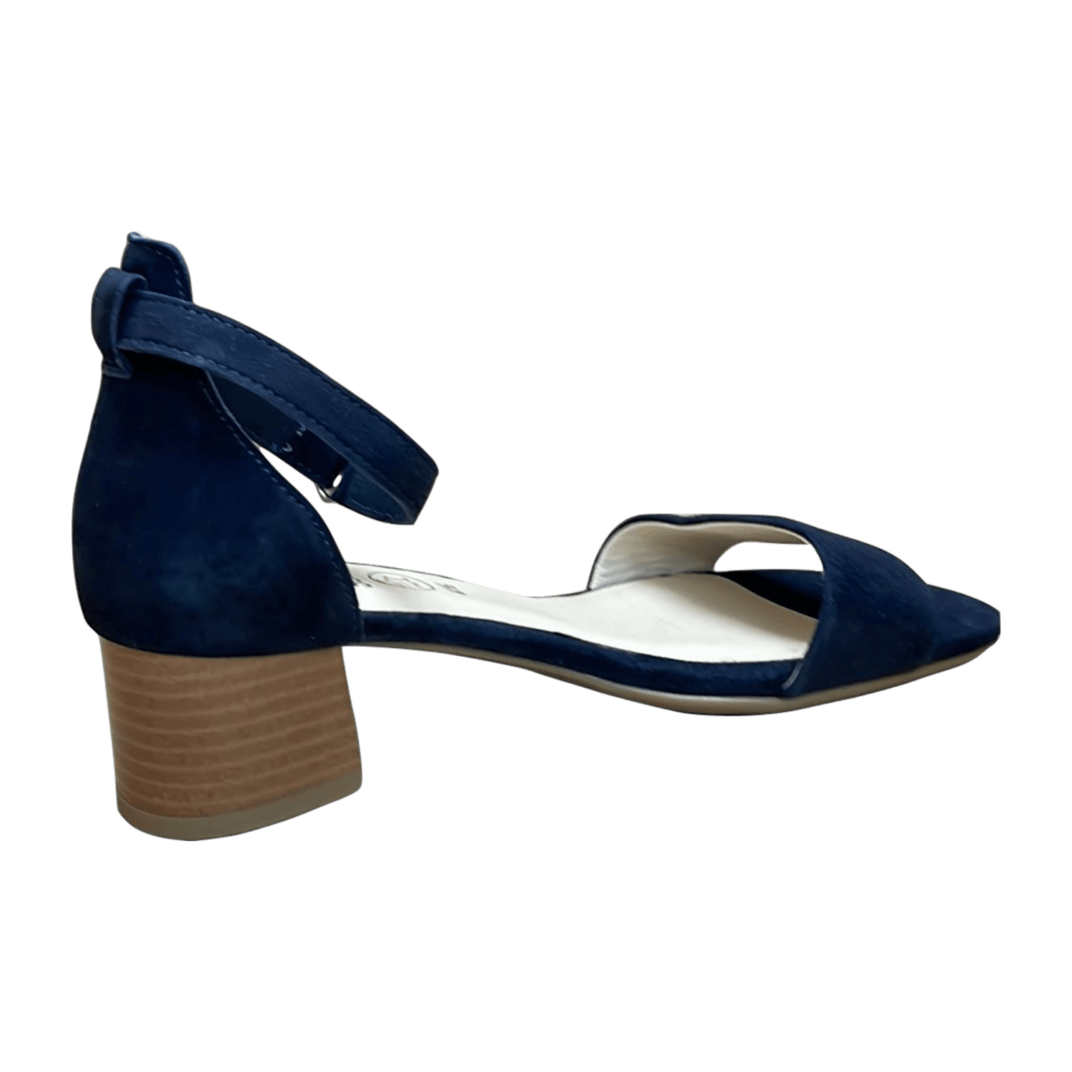 ARA PRATO Women's Suede Buckle Pumps Blue Classic Open Toe