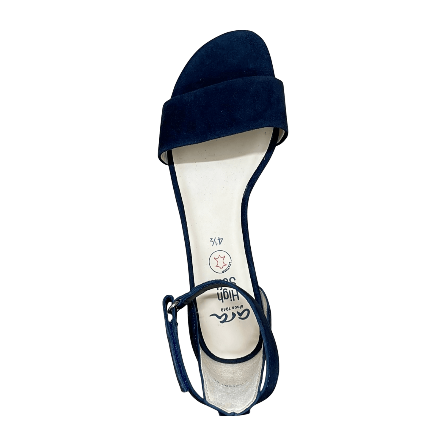 ARA PRATO Women's Suede Buckle Pumps Blue Classic Open Toe
