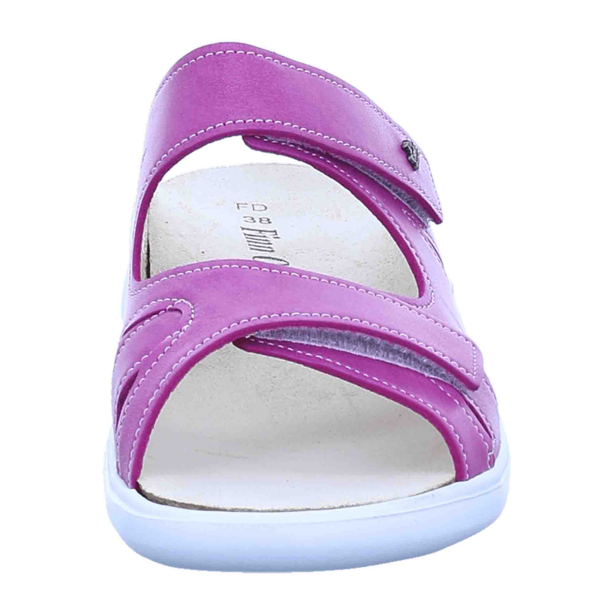 Finn Comfort Palau Women's Slide Sandal - Pink Nube Comfort Footwear with Removable Cork Footbed