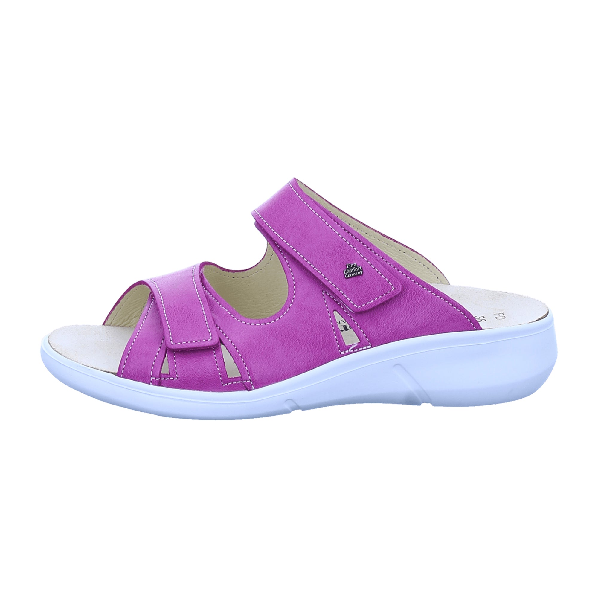 Finn Comfort Palau Women's Slide Sandal - Pink Nube Comfort Footwear with Removable Cork Footbed - Bartel-Shop