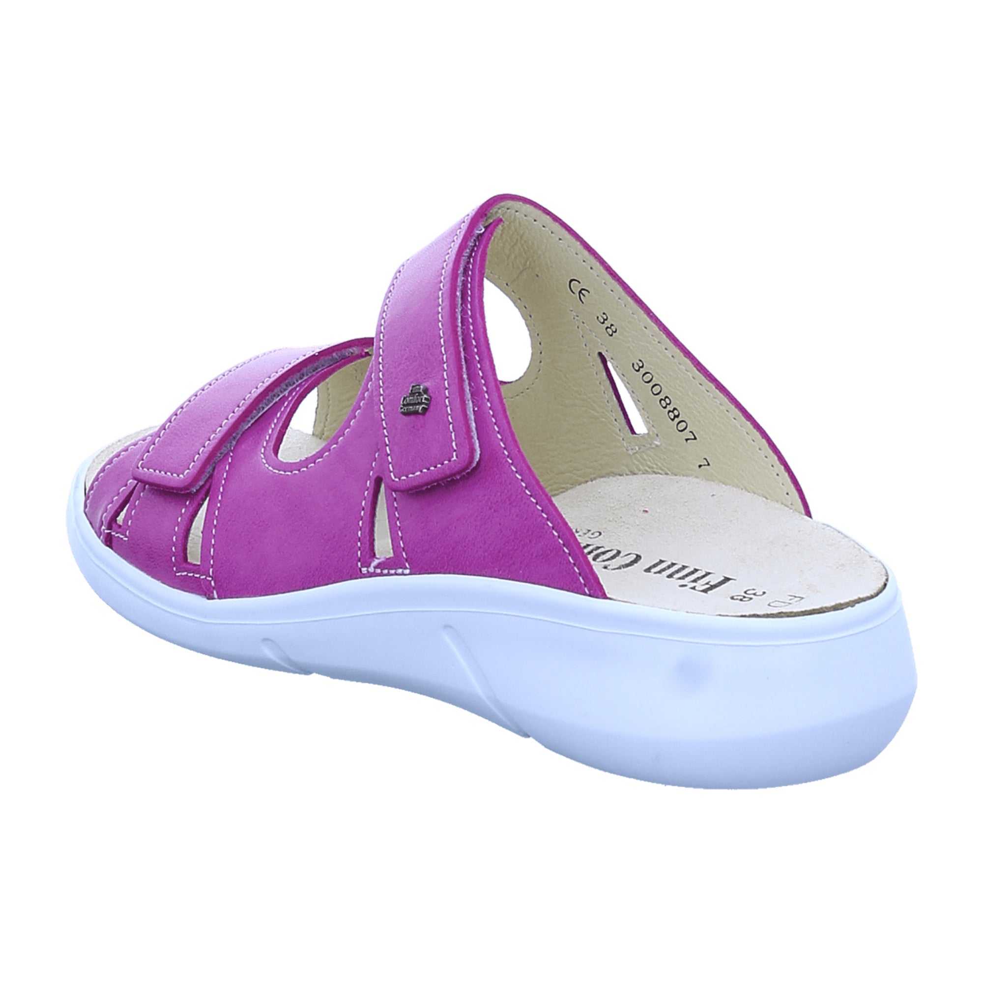 Finn Comfort Palau Women's Slide Sandal - Pink Nube Comfort Footwear with Removable Cork Footbed - Bartel-Shop