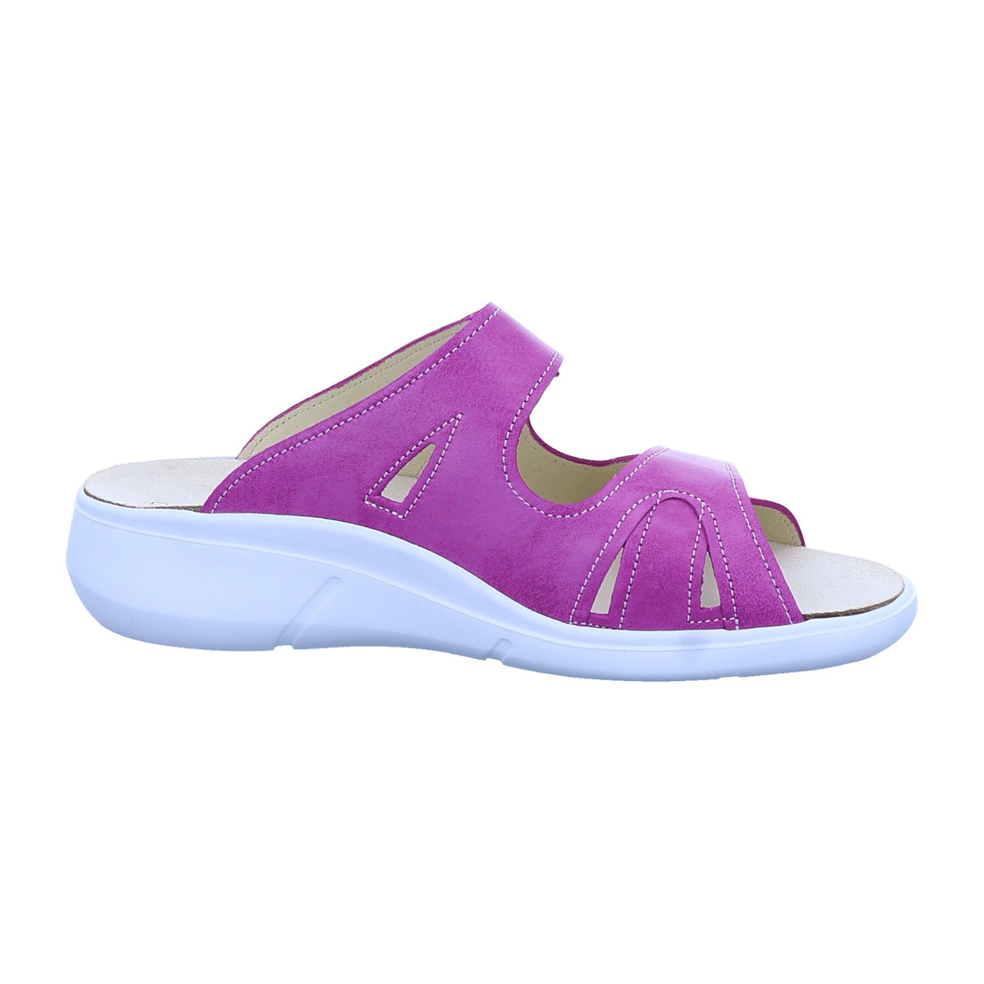 Finn Comfort Palau Women's Slide Sandal - Pink Nube Comfort Footwear with Removable Cork Footbed - Bartel-Shop
