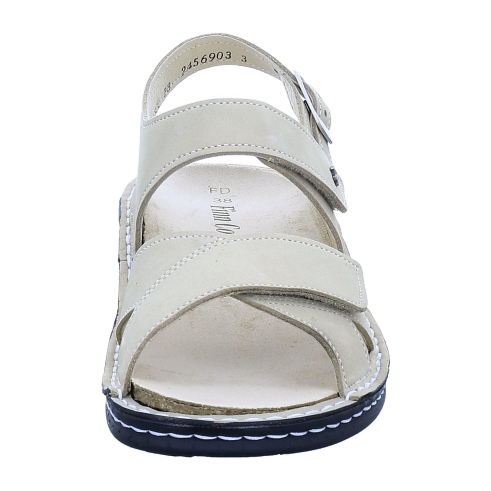 Finn Comfort Linosa Women's Sandals - Ivory Nubuck Adjustable Comfort Sandals, Beige