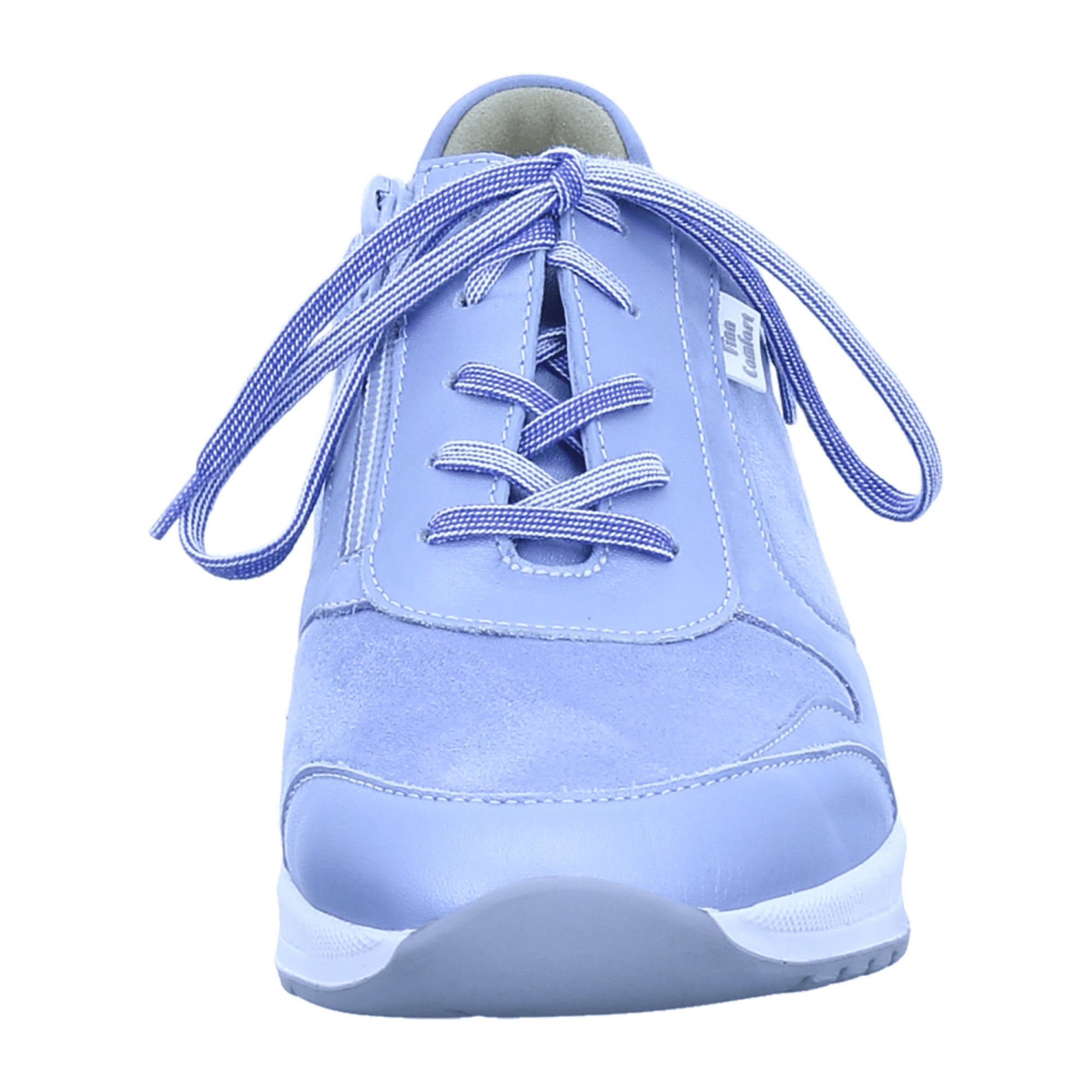 Finn Comfort Mori Sky Blue Lace-Up Shoes with Removable Insole - Comfortable Leather Shoes for Women