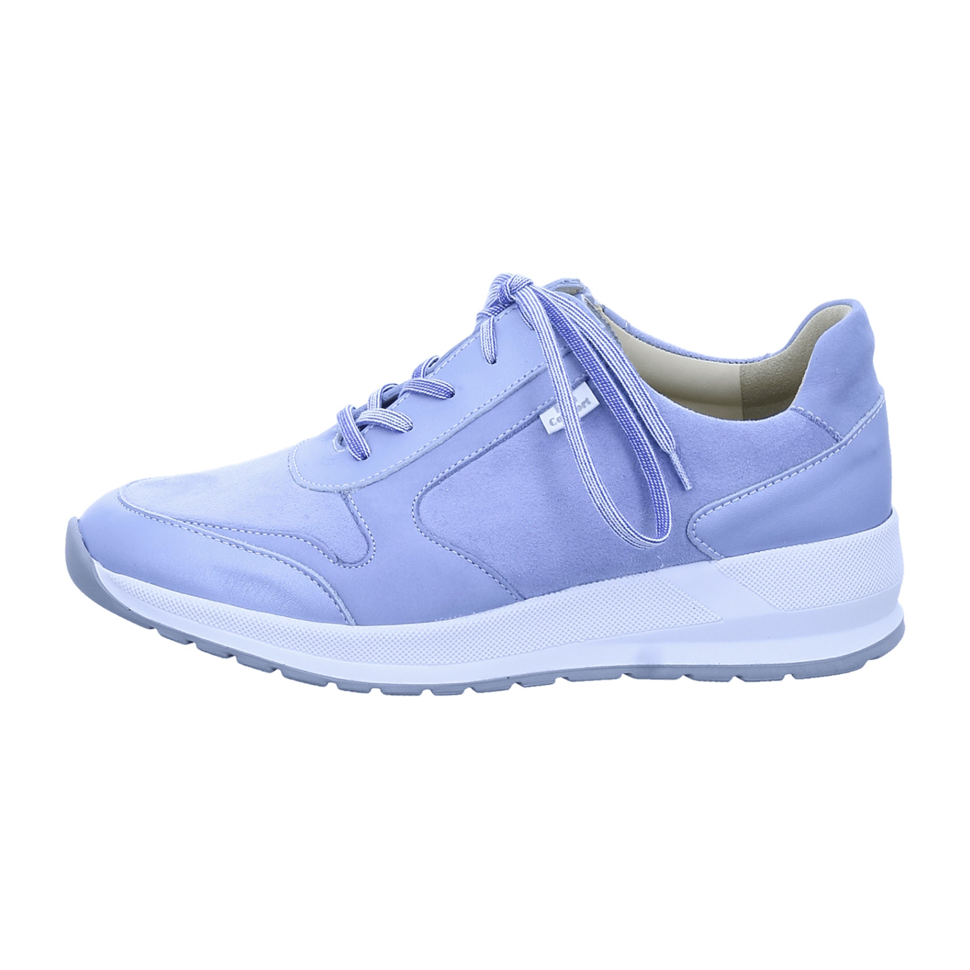 Finn Comfort Mori Sky Blue Lace-Up Shoes with Removable Insole - Comfortable Leather Shoes for Women