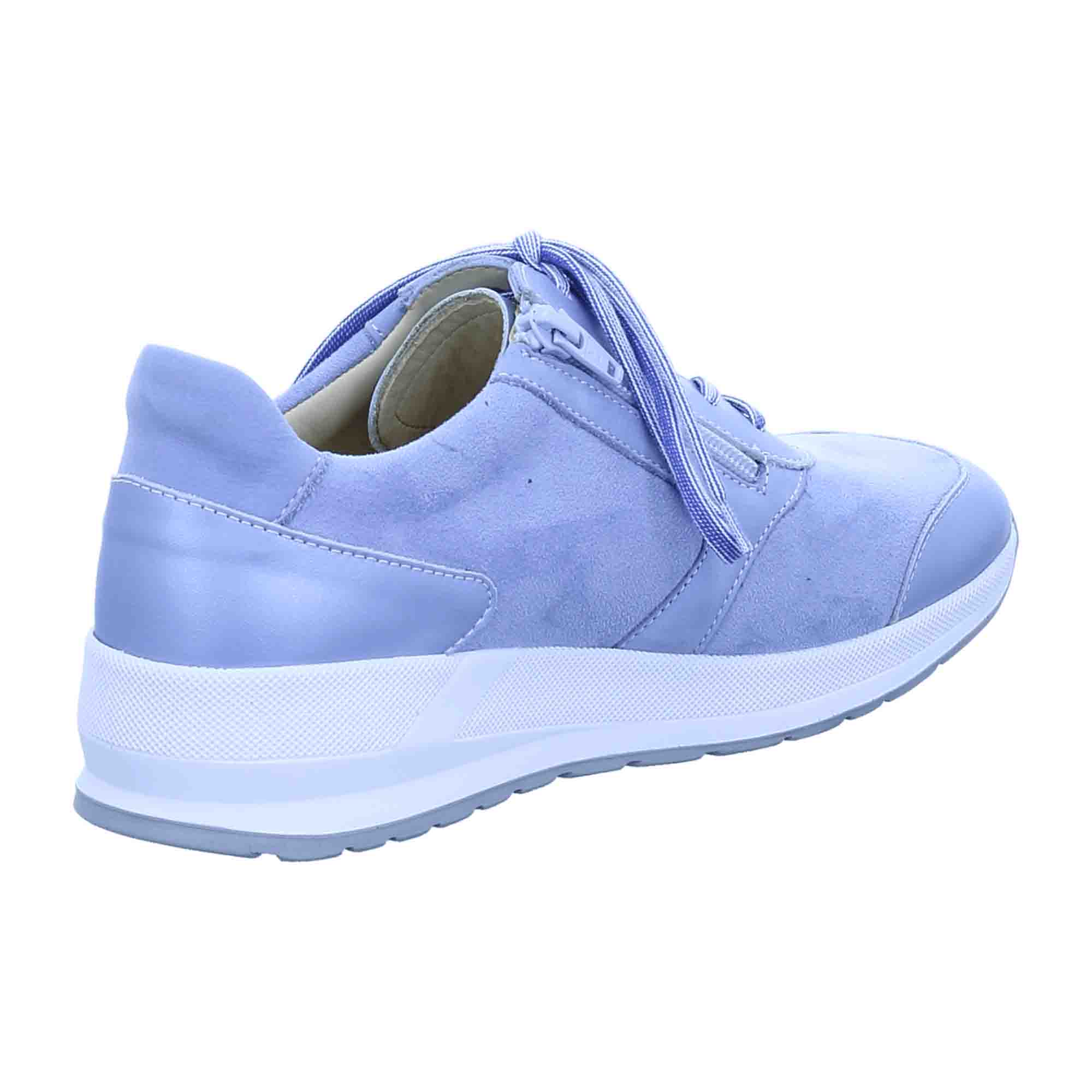 Finn Comfort Mori Sky Blue Lace-Up Shoes with Removable Insole - Comfortable Leather Shoes for Women
