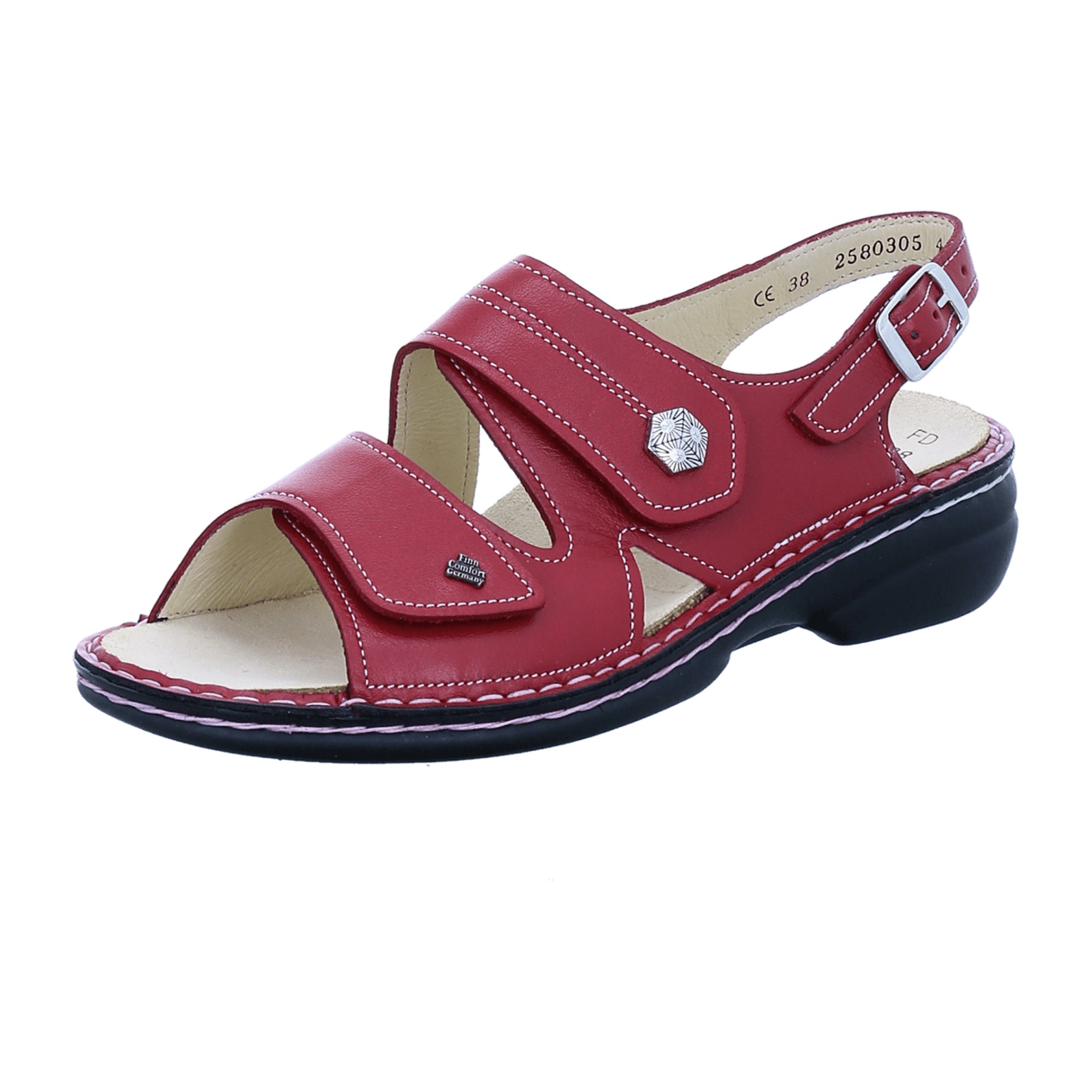 Finn Comfort Milos Women's Sandals in Vibrant Red | Stylish & Comfortable