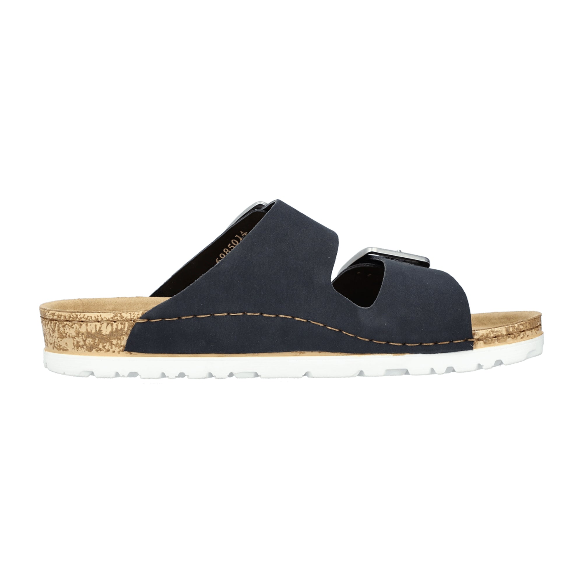 Rieker Women's Black Sandals with Velcro Strap and Shock-Absorbing Sole