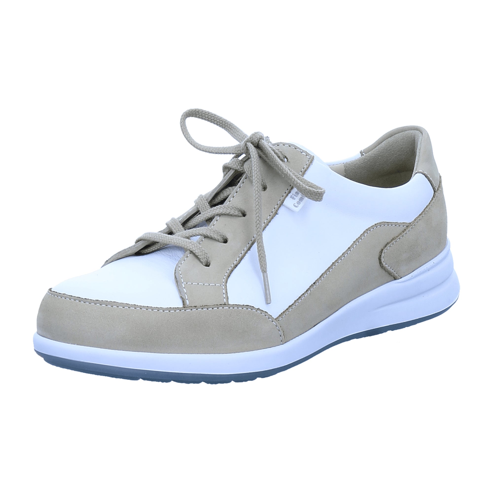 Finn Comfort Prato Women's Lace-Up Shoe, Ivory White Nubuck Leather - Comfortable & Supportive